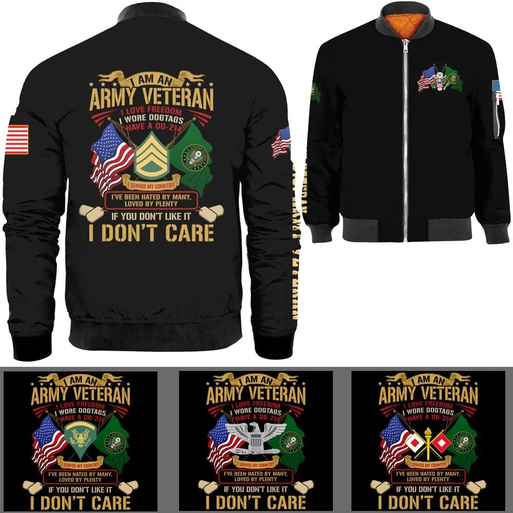 I Am A Veteran Bomber Jacket