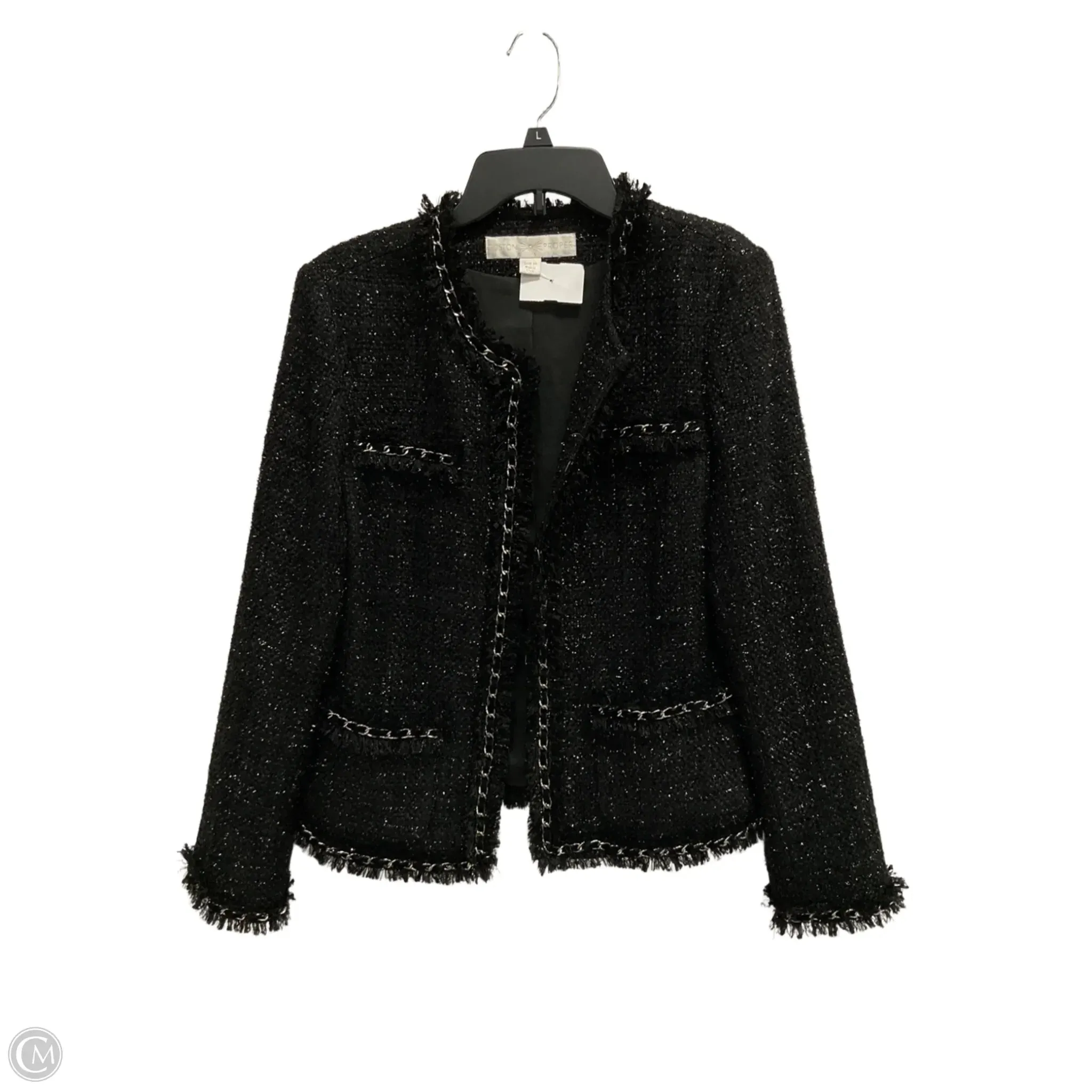 Jacket Faux Fur & Sherpa By Boston Proper In Black, Size: Xl