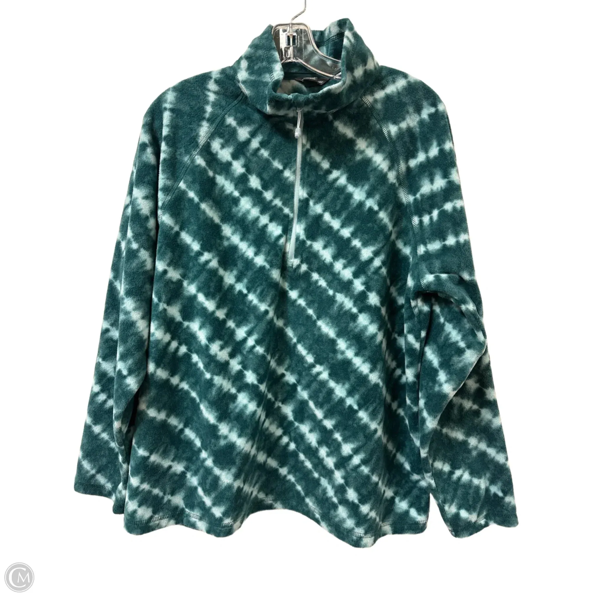 Jacket Fleece By Eddie Bauer In Teal, Size: Xl