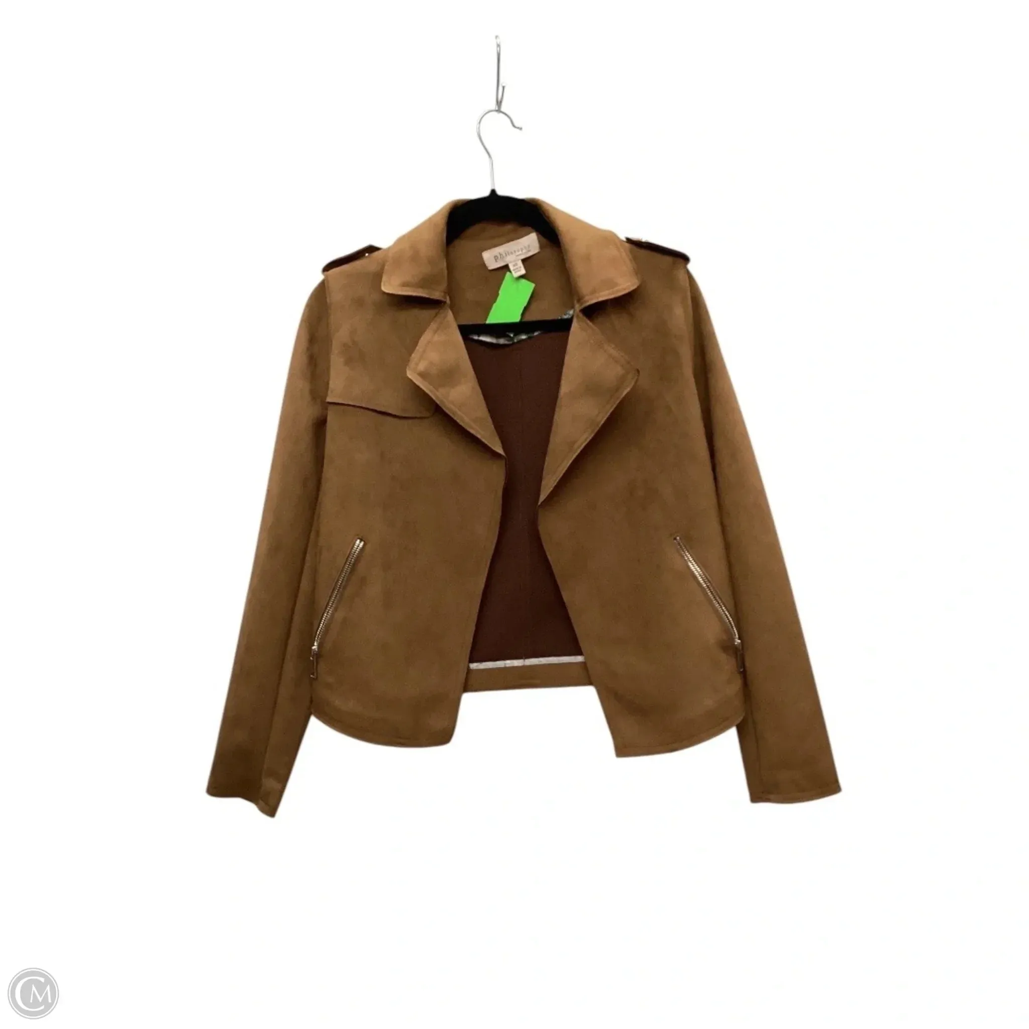 Jacket Moto By Philosophy In Brown, Size: Xs