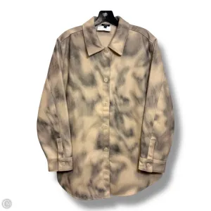 Jacket Shirt By Express Design Studio In Tan, Size: M