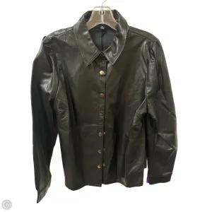 Jacket Shirt By Haute Monde In Black, Size: Xl