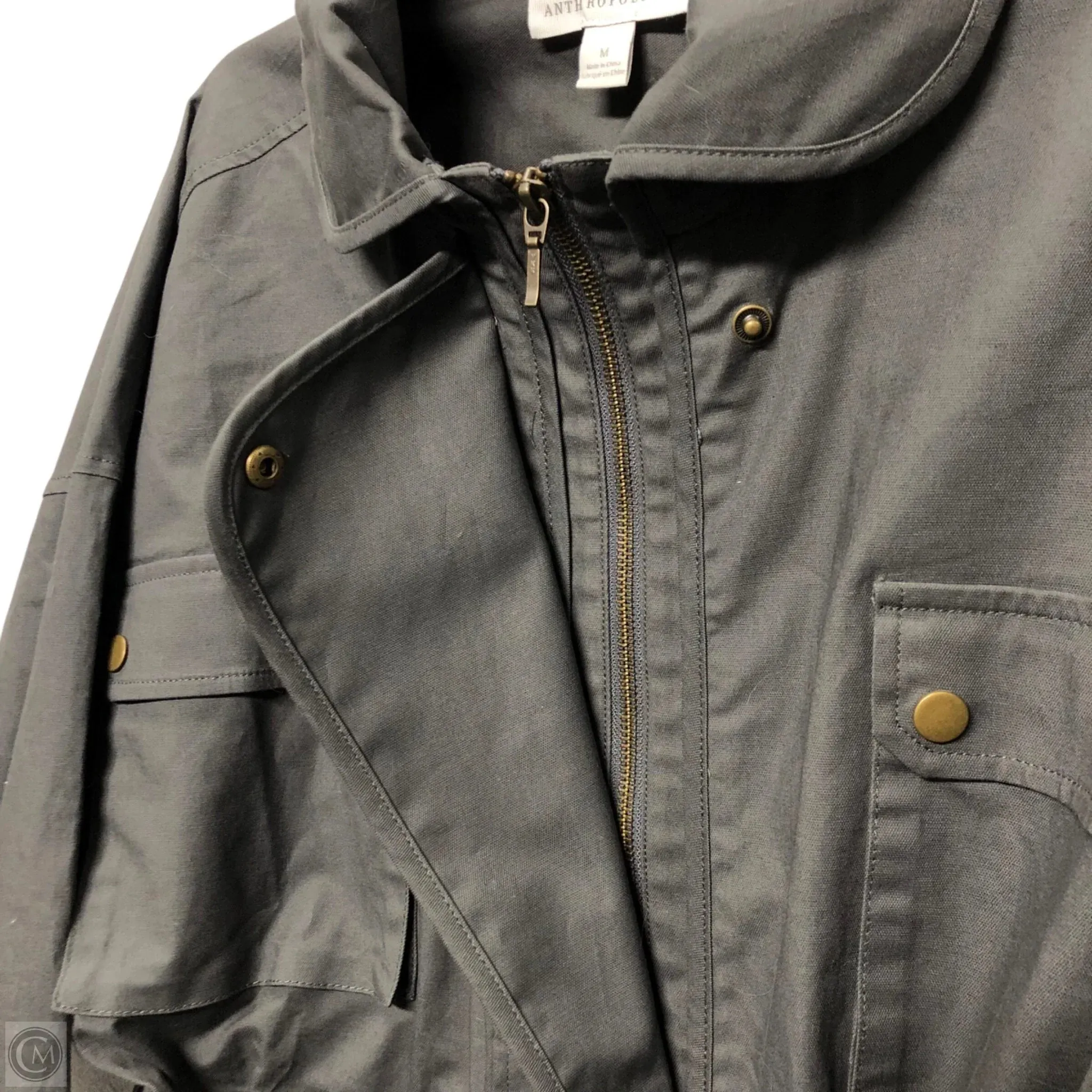 Jacket Shirt By Mare Mare In Grey, Size: M