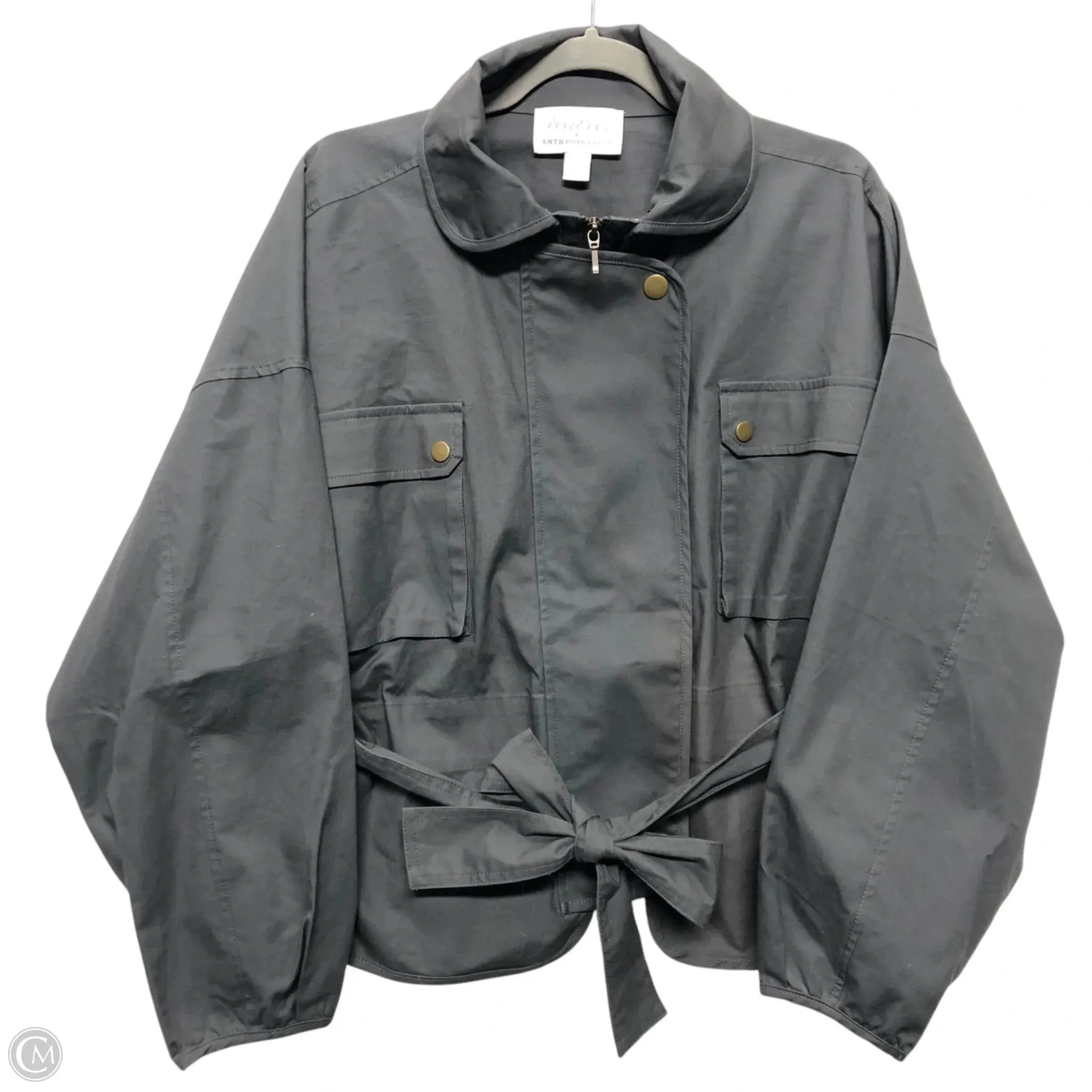 Jacket Shirt By Mare Mare In Grey, Size: M