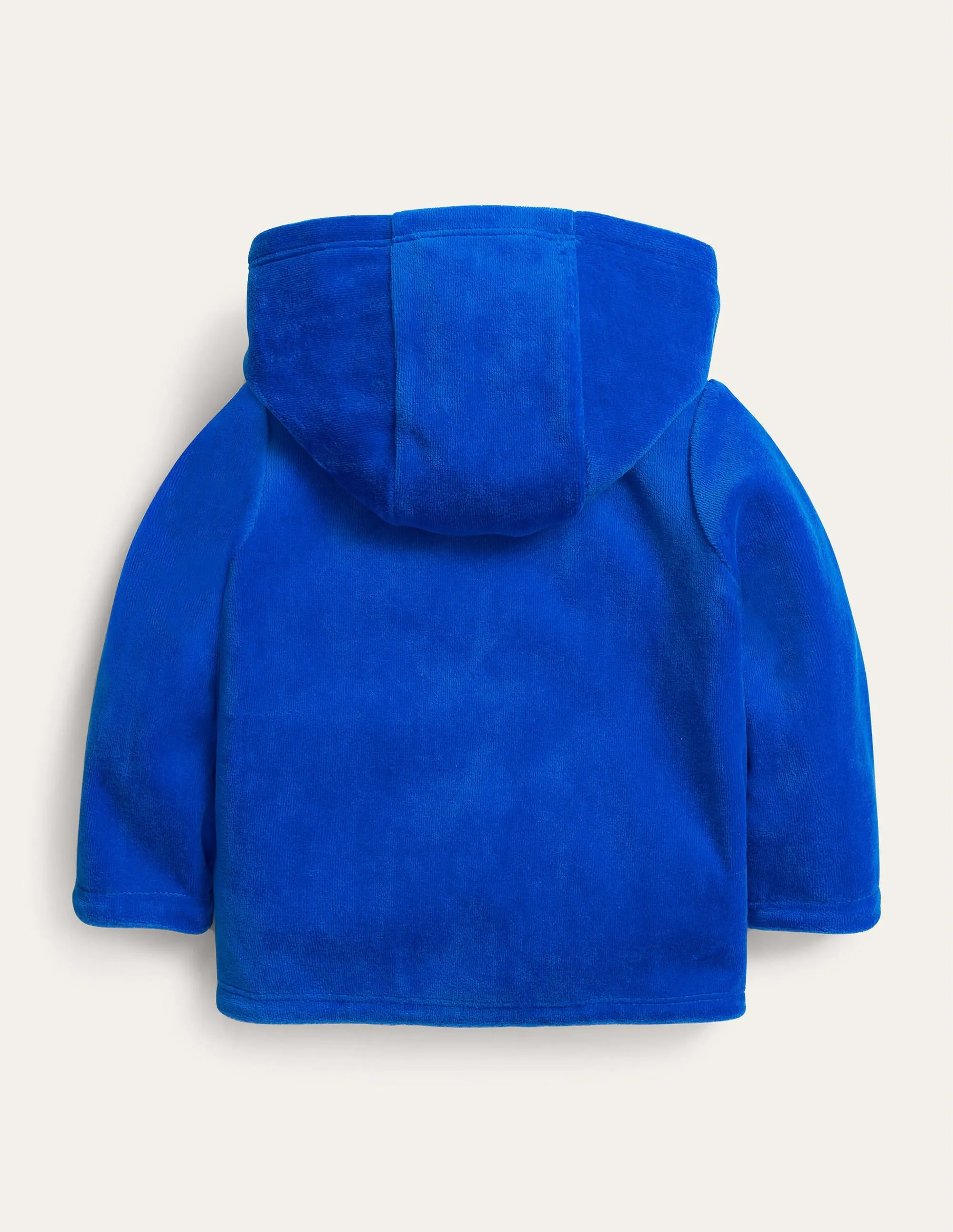 Jersey Velvet Hooded Jacket-Penzance Blue
