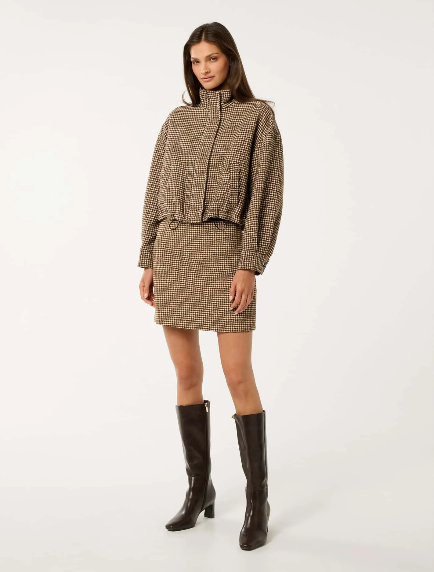 Kaia Check Crop Jacket