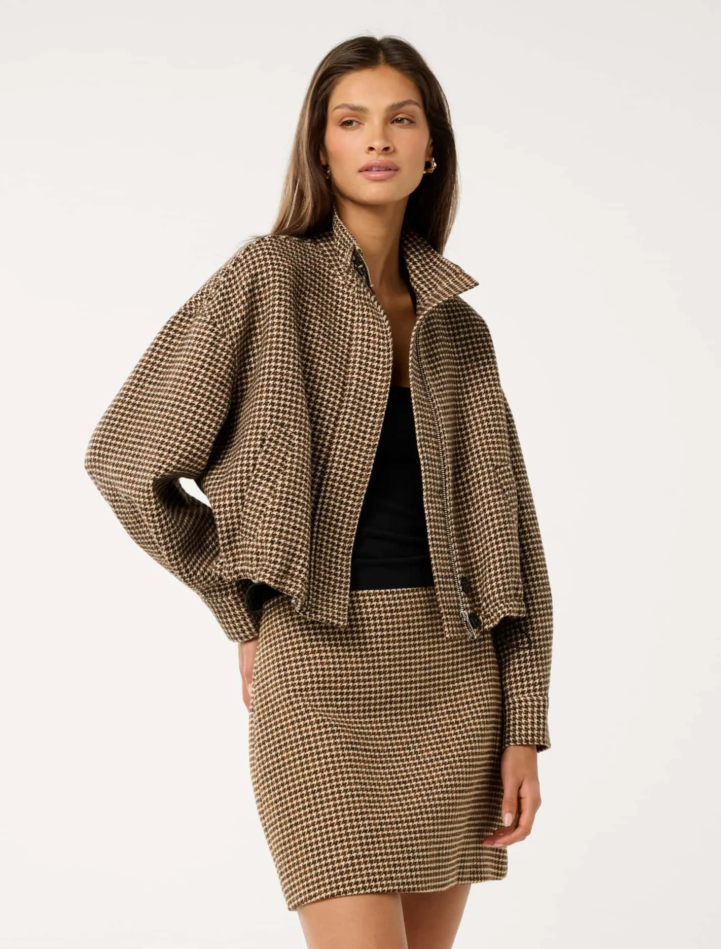 Kaia Check Crop Jacket