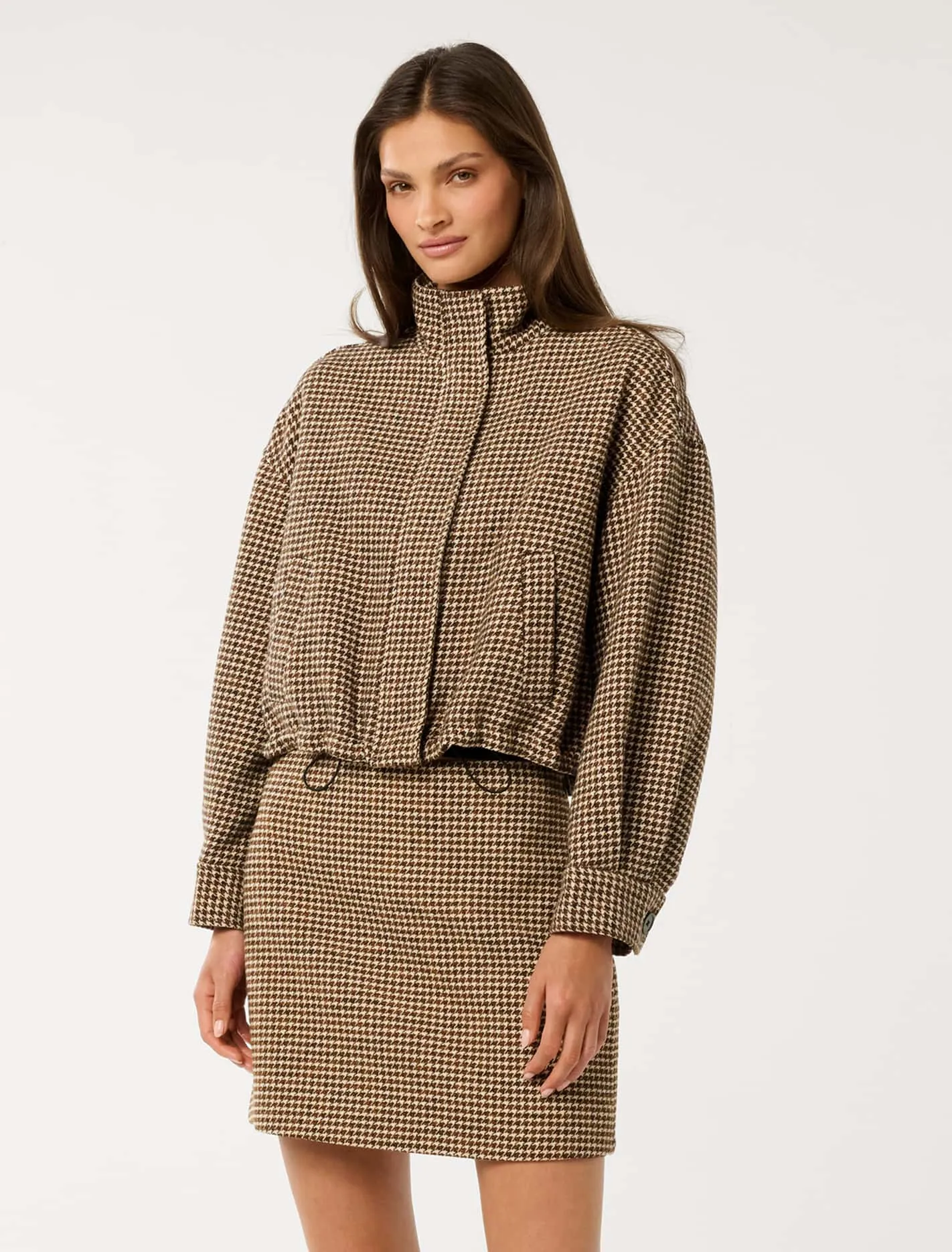 Kaia Check Crop Jacket