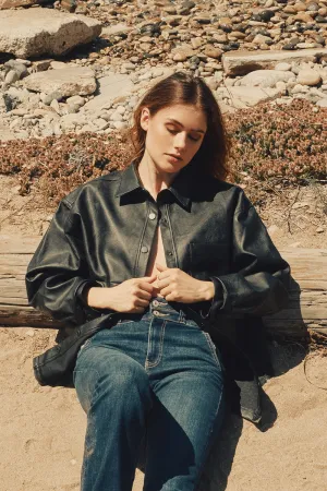 Margo Faux Leather Oversized Jacket
