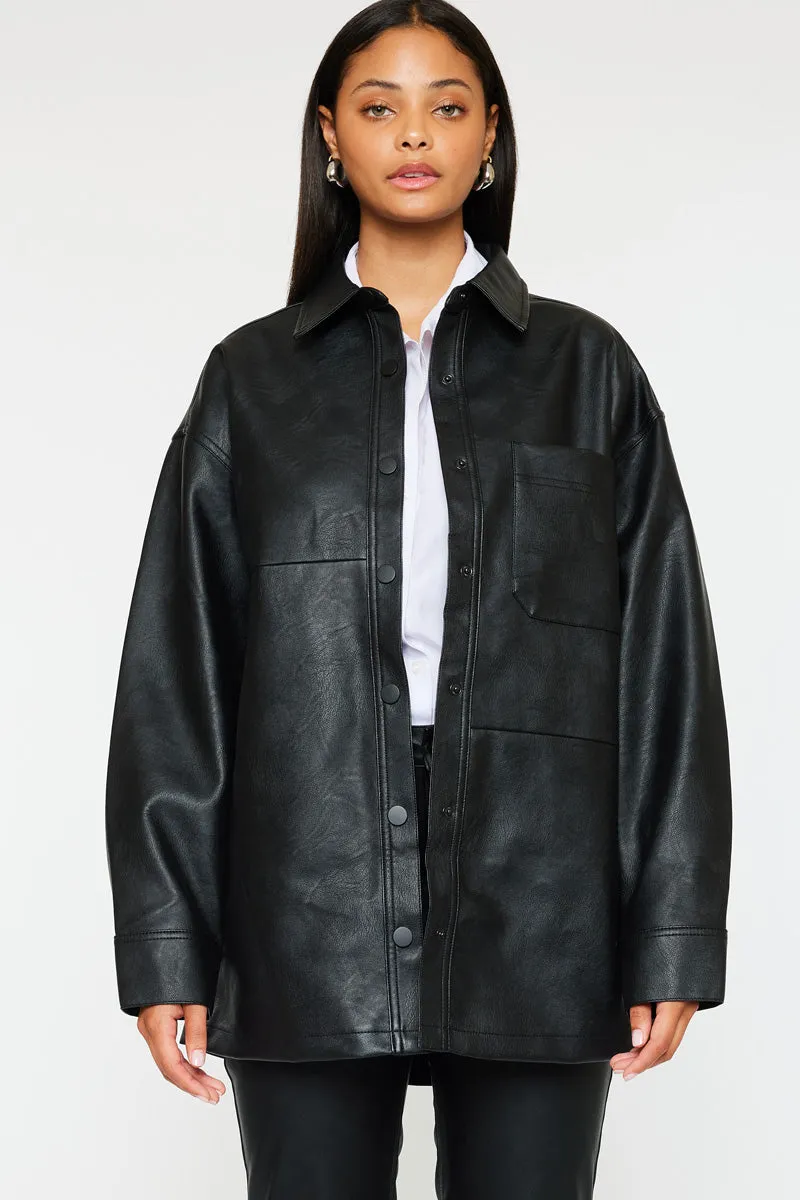Margo Faux Leather Oversized Jacket
