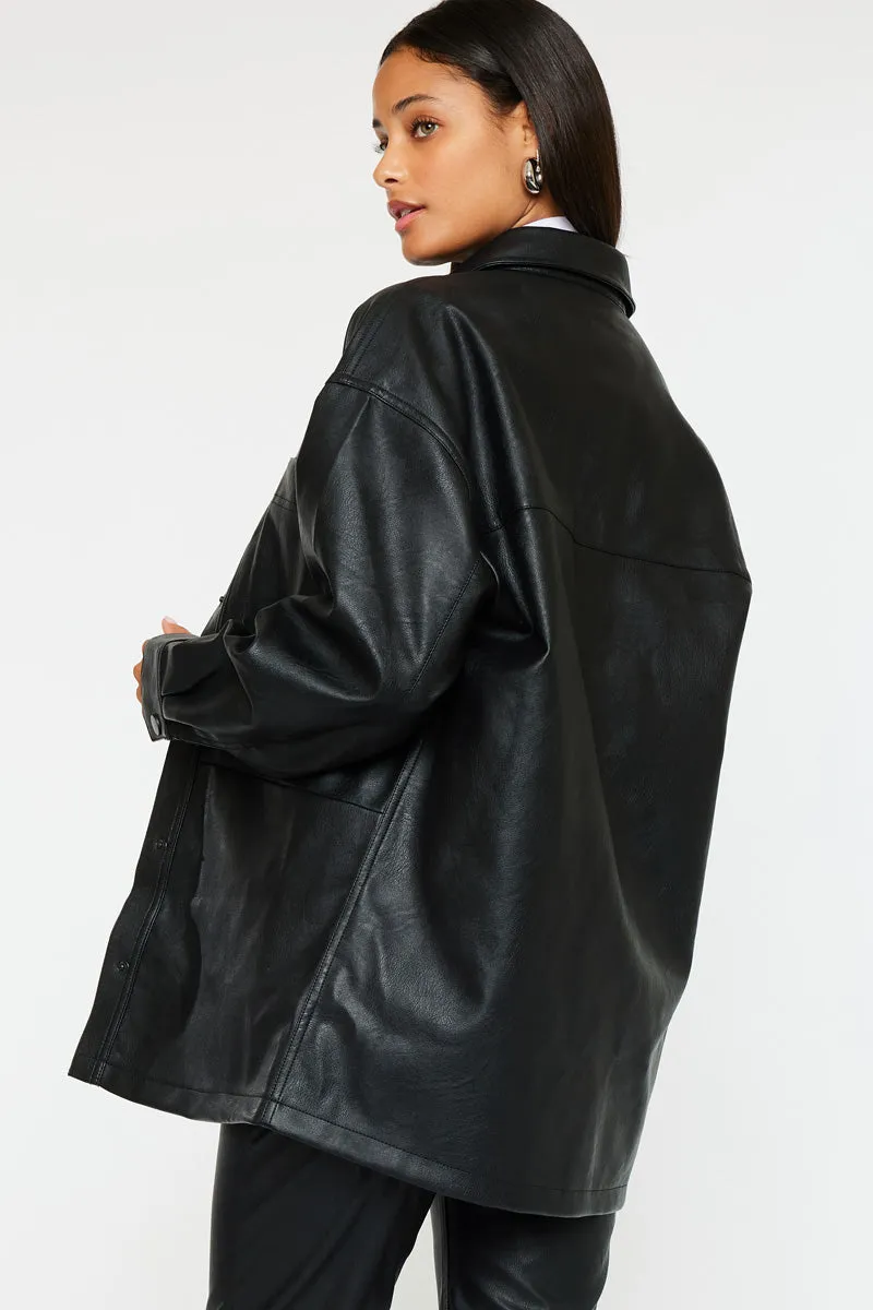 Margo Faux Leather Oversized Jacket