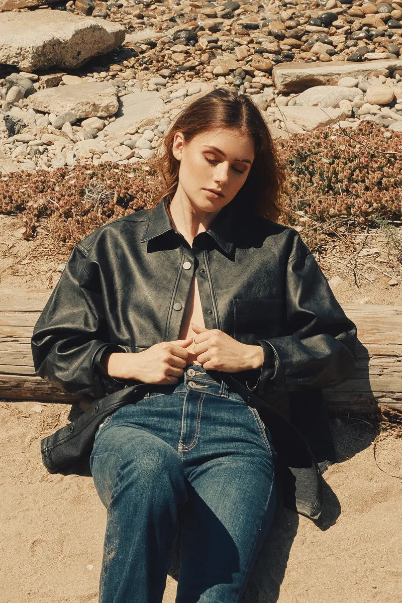 Margo Faux Leather Oversized Jacket