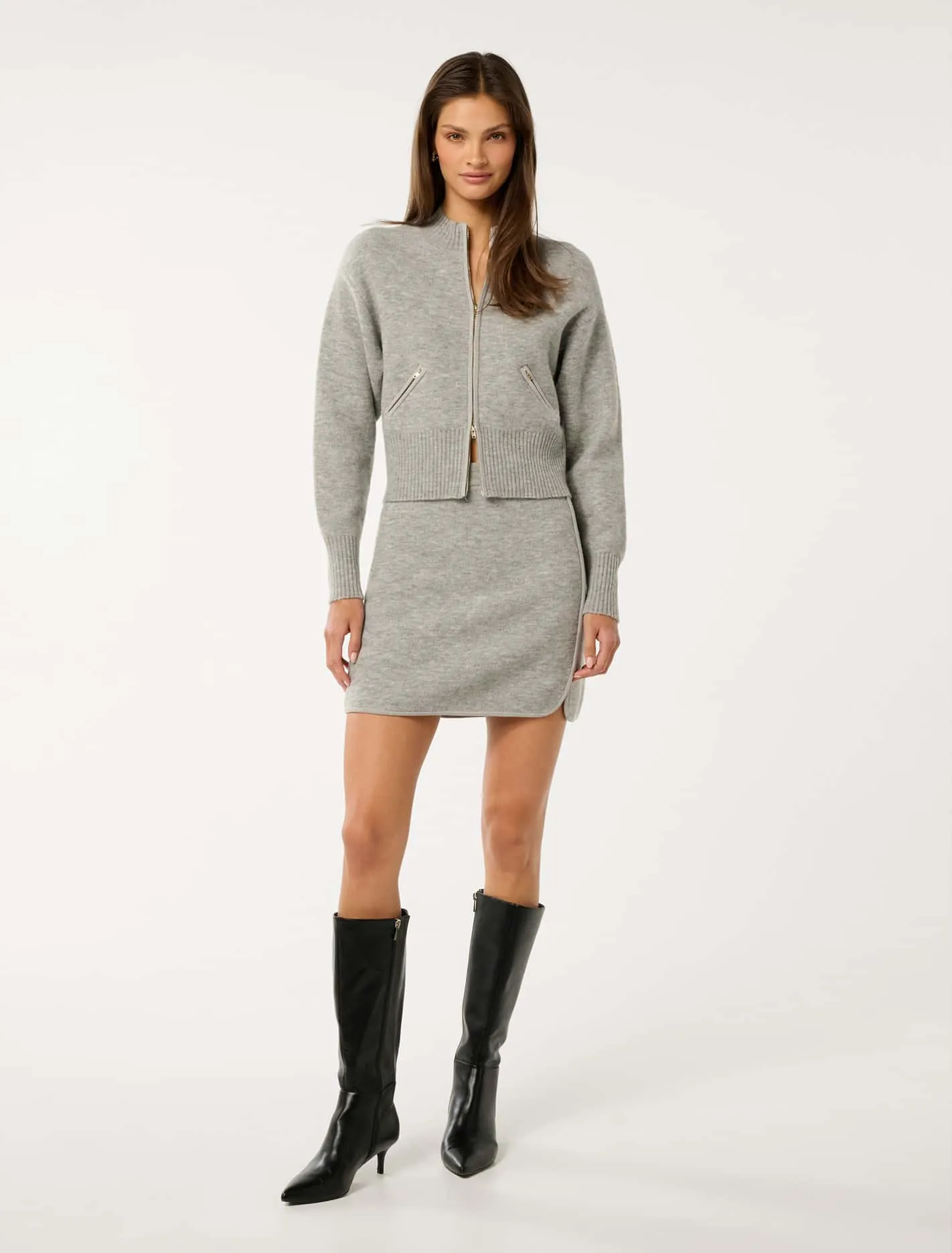 Mariella Knitted Bomber Jacket
