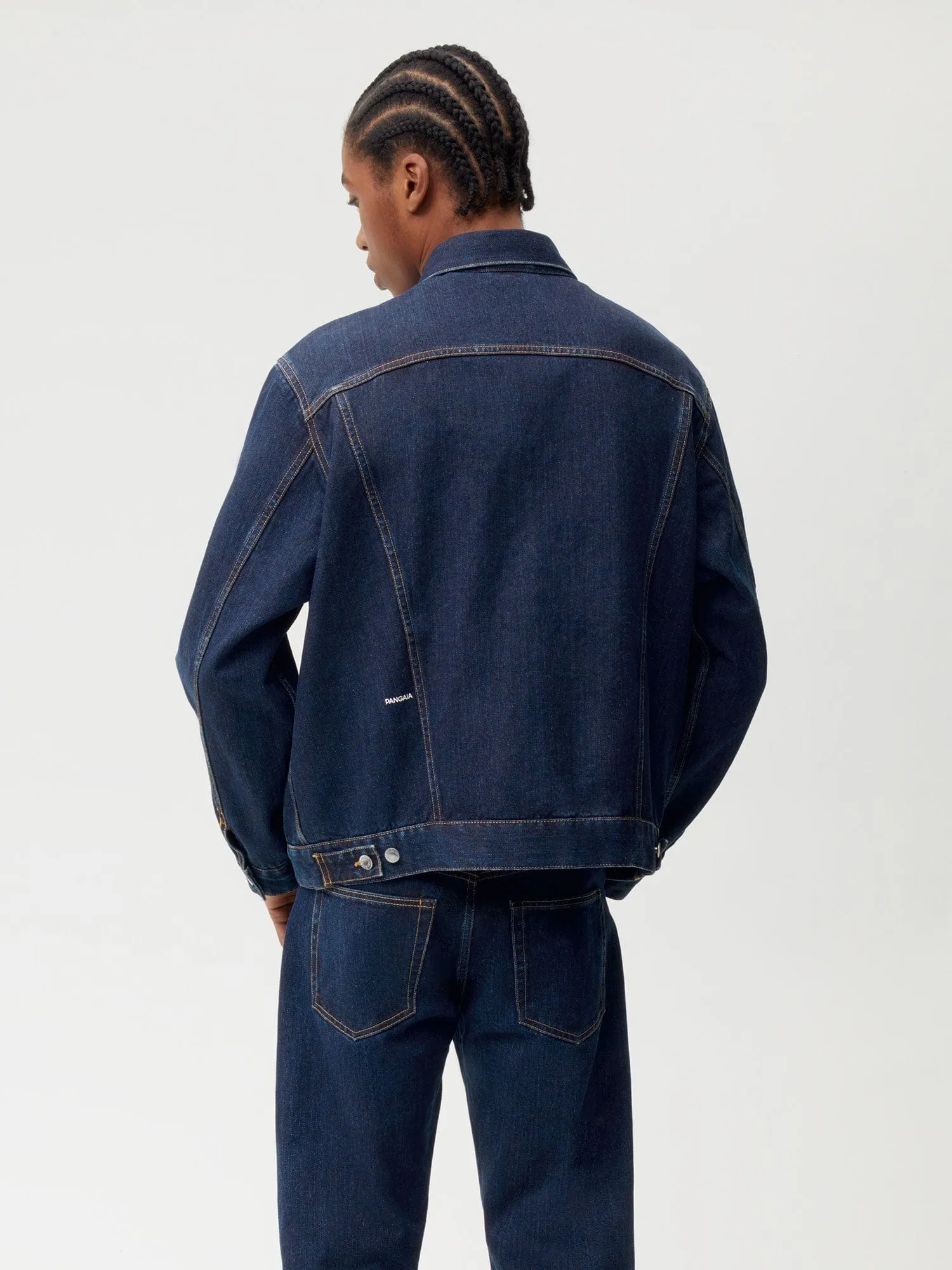 Mens Nettle Denim Jacket—rinse wash