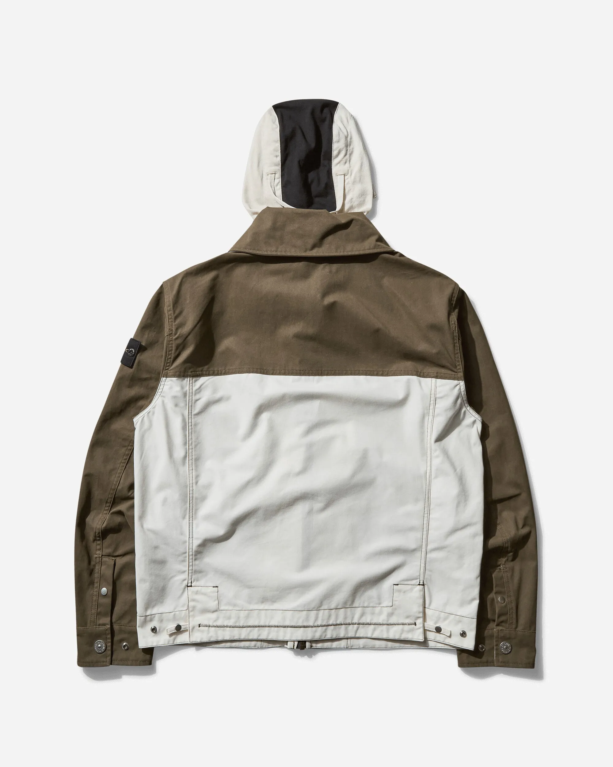 Men's Tela Resinata Hooded Jacket Military Green