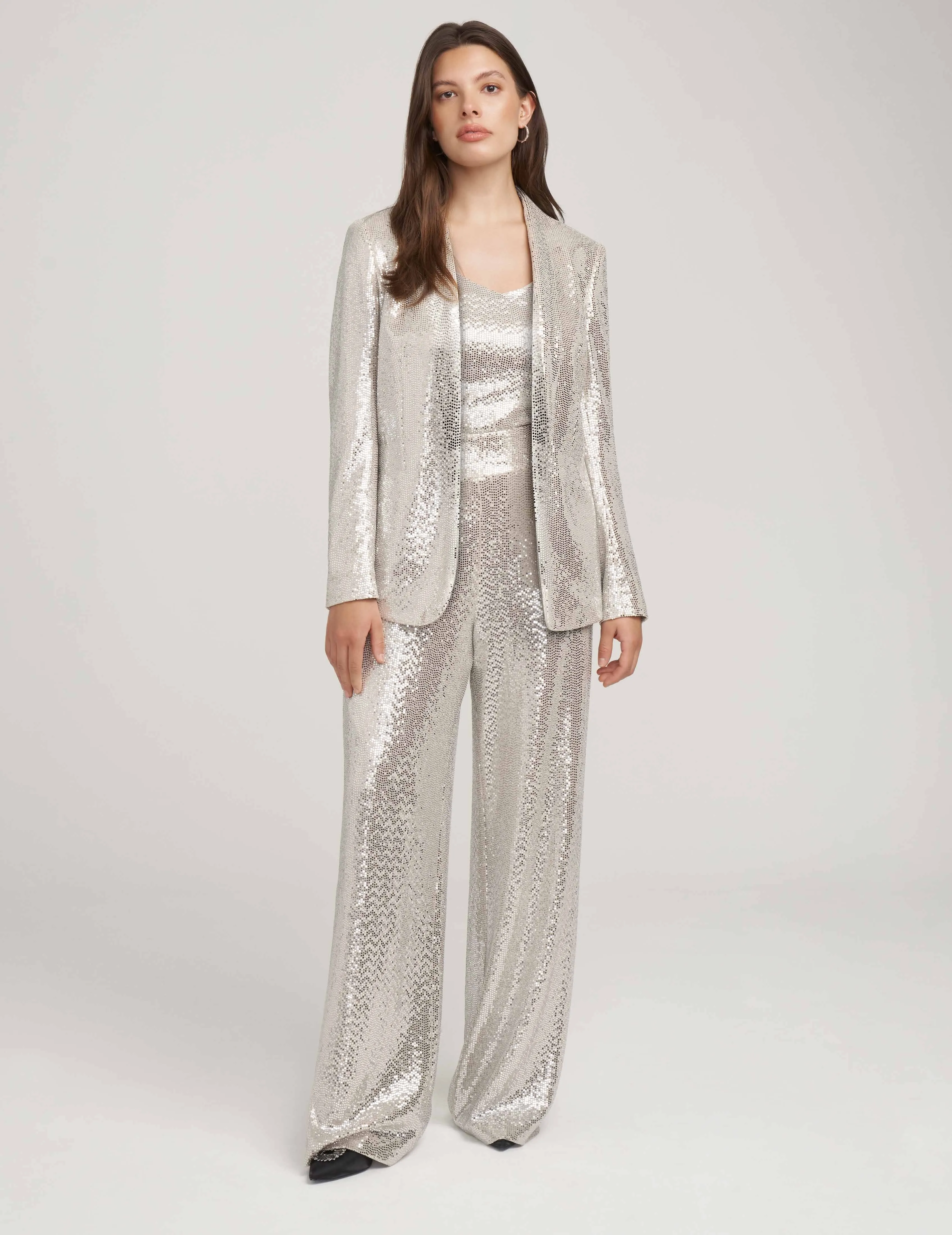 Metallic Heatset Knit Cardigan Jacket- Sale