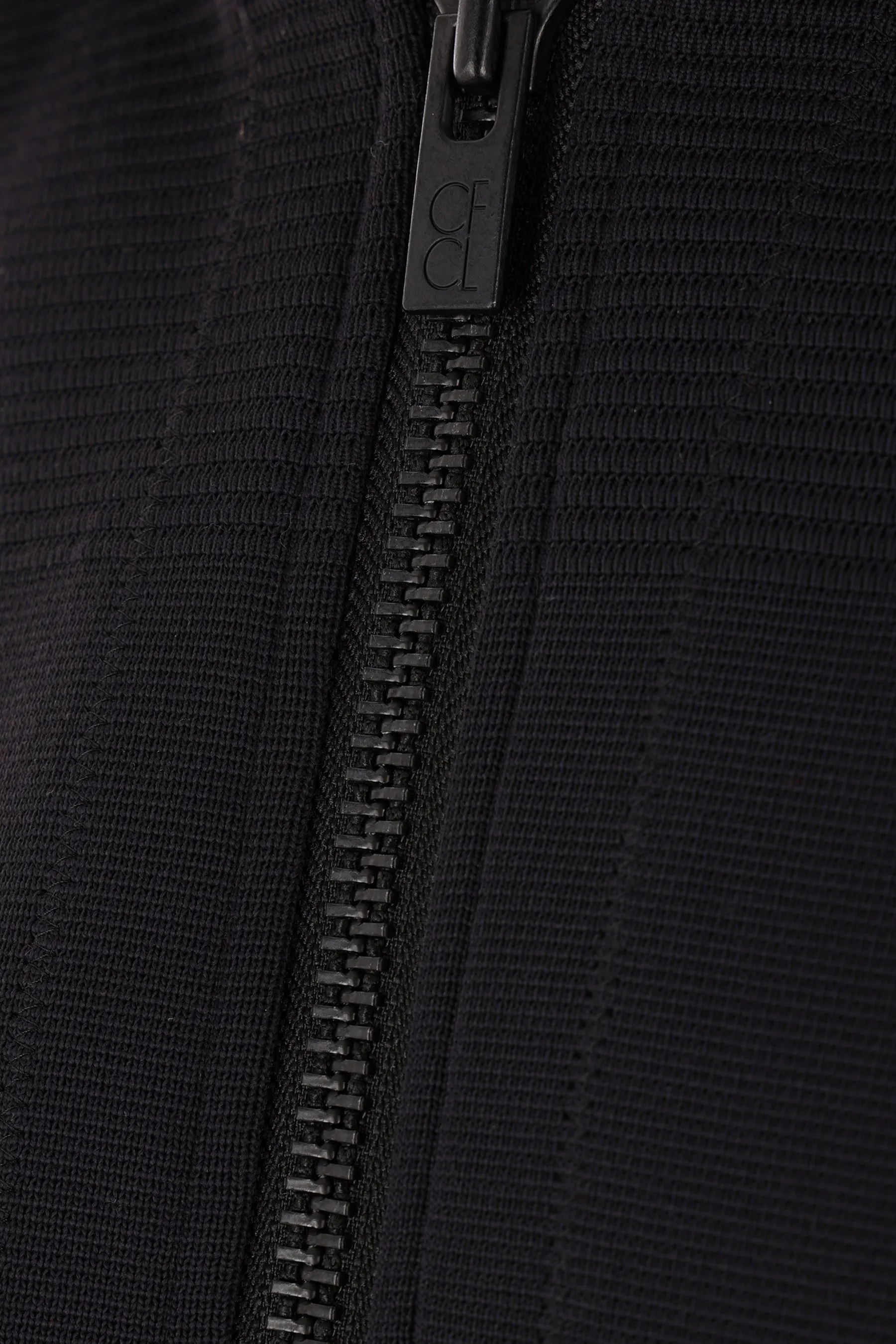 Milan rib knit full-zip jacket