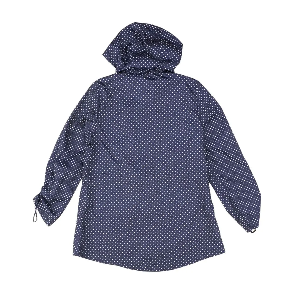 Navy Polka Dot Rain Jacket