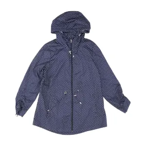 Navy Polka Dot Rain Jacket