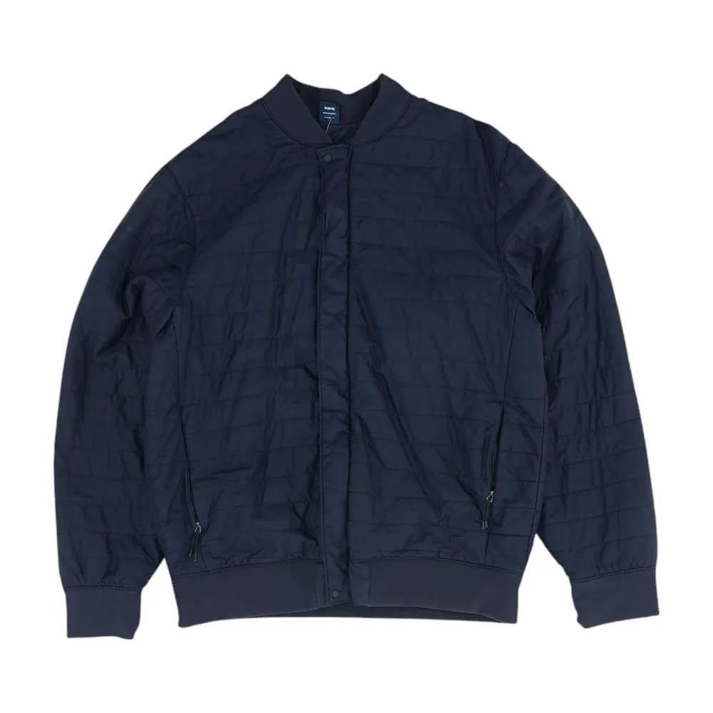 Navy Solid Bomber Jacket