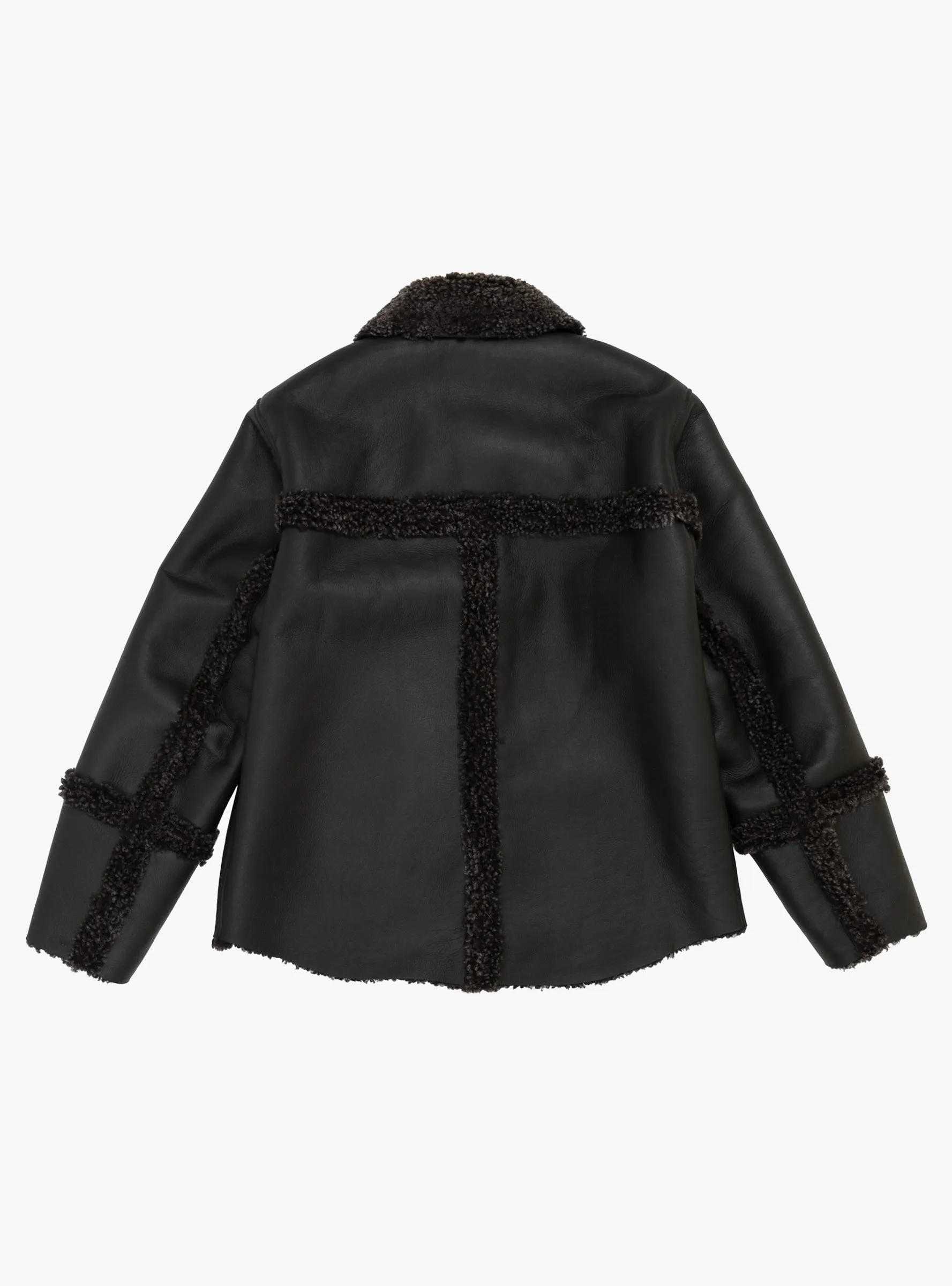 Neu Shearling Leather Jacket Black