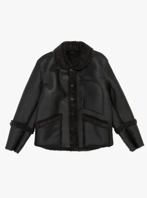 Neu Shearling Leather Jacket Black