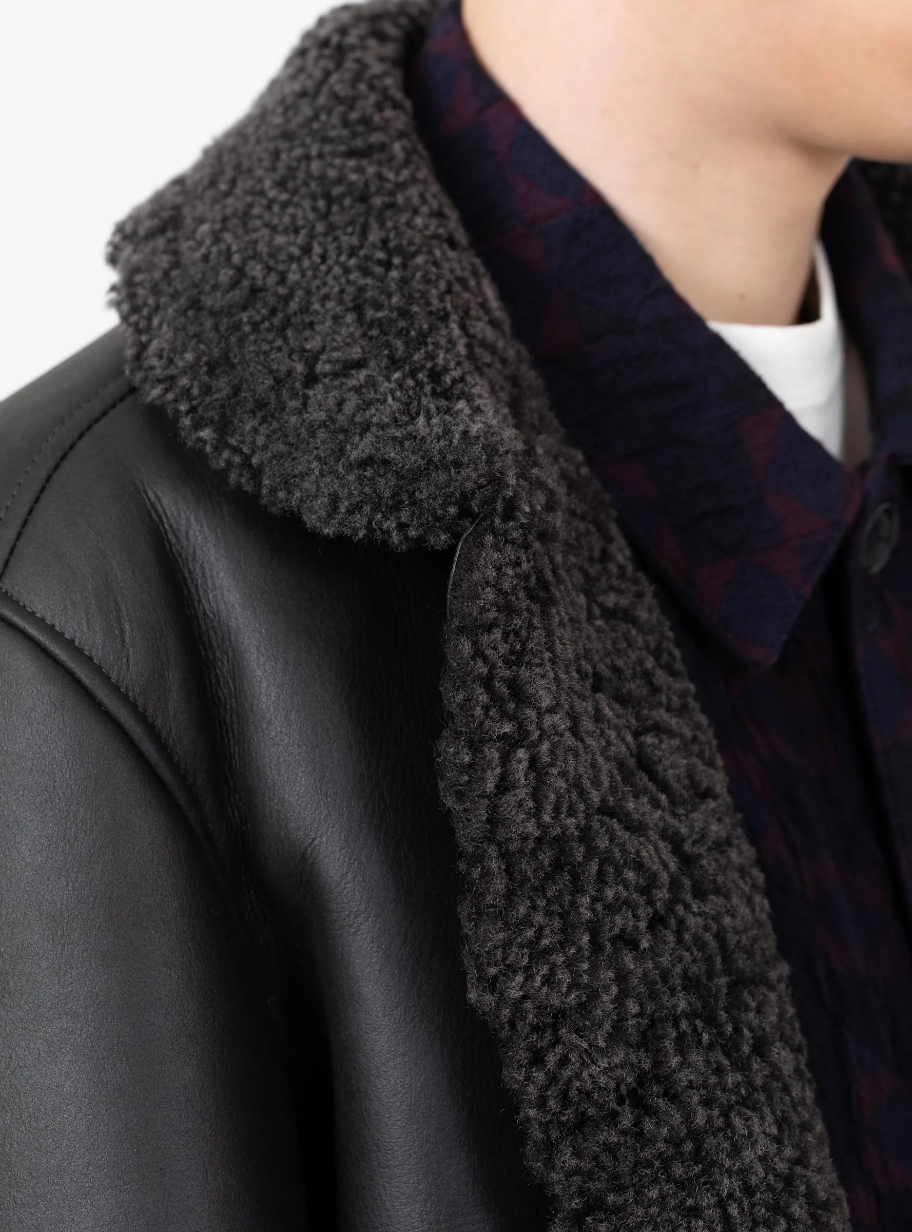 Neu Shearling Leather Jacket Black