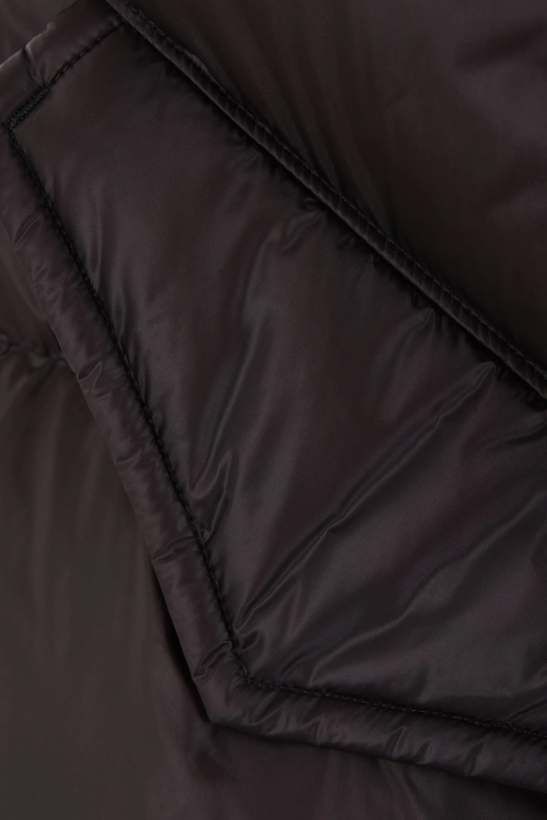 nylon long down jacket
