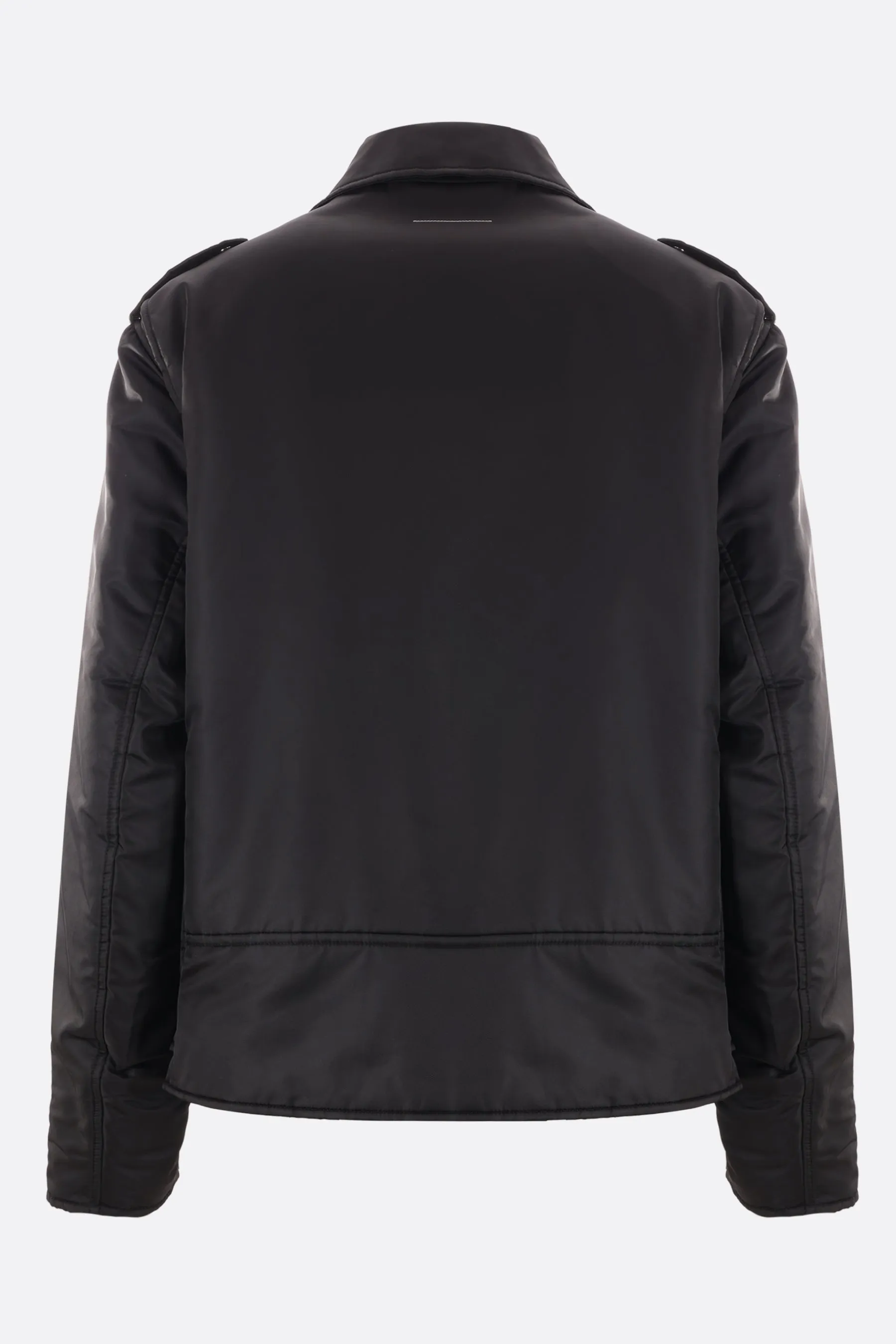nylon padded biker jacket