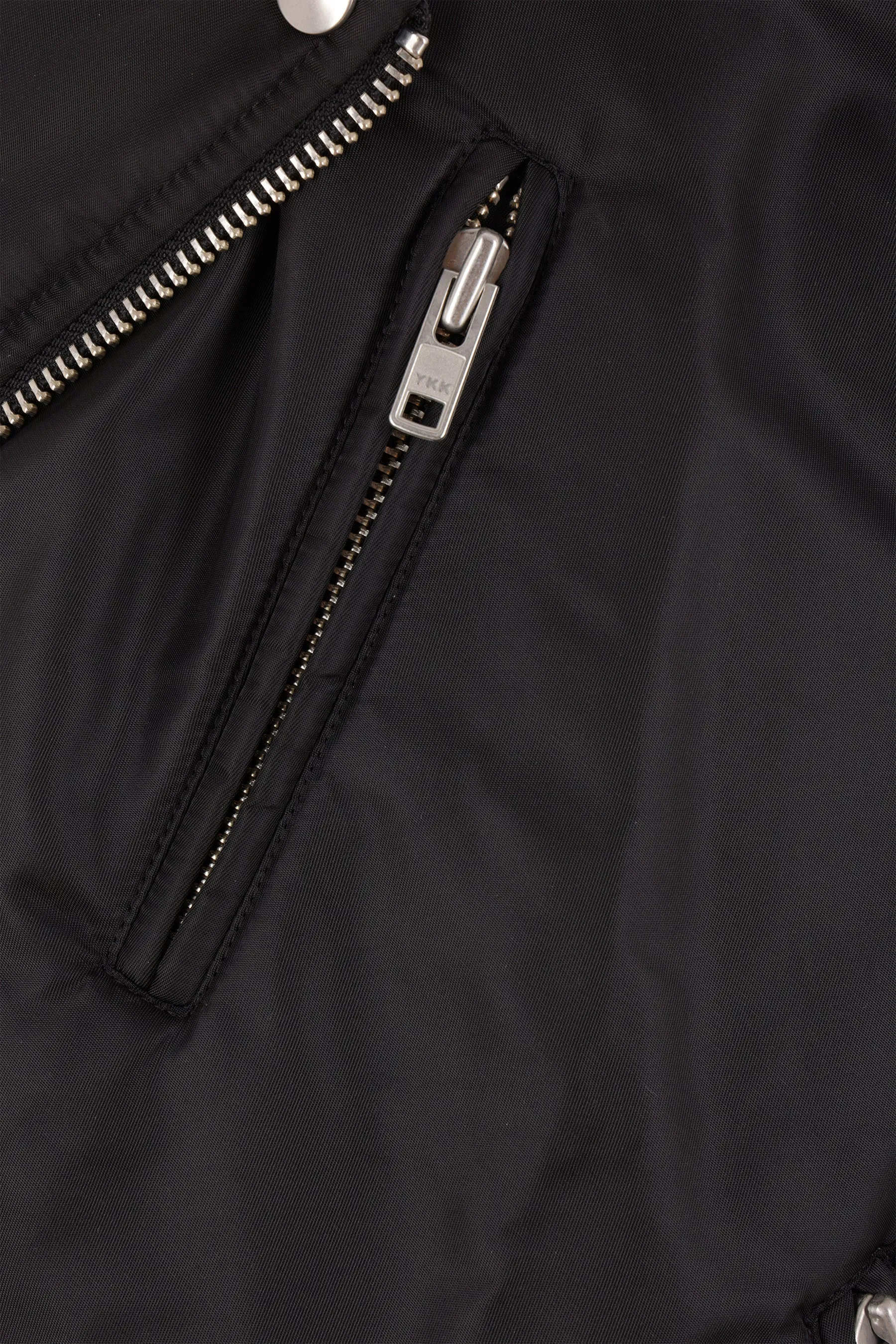 nylon padded biker jacket