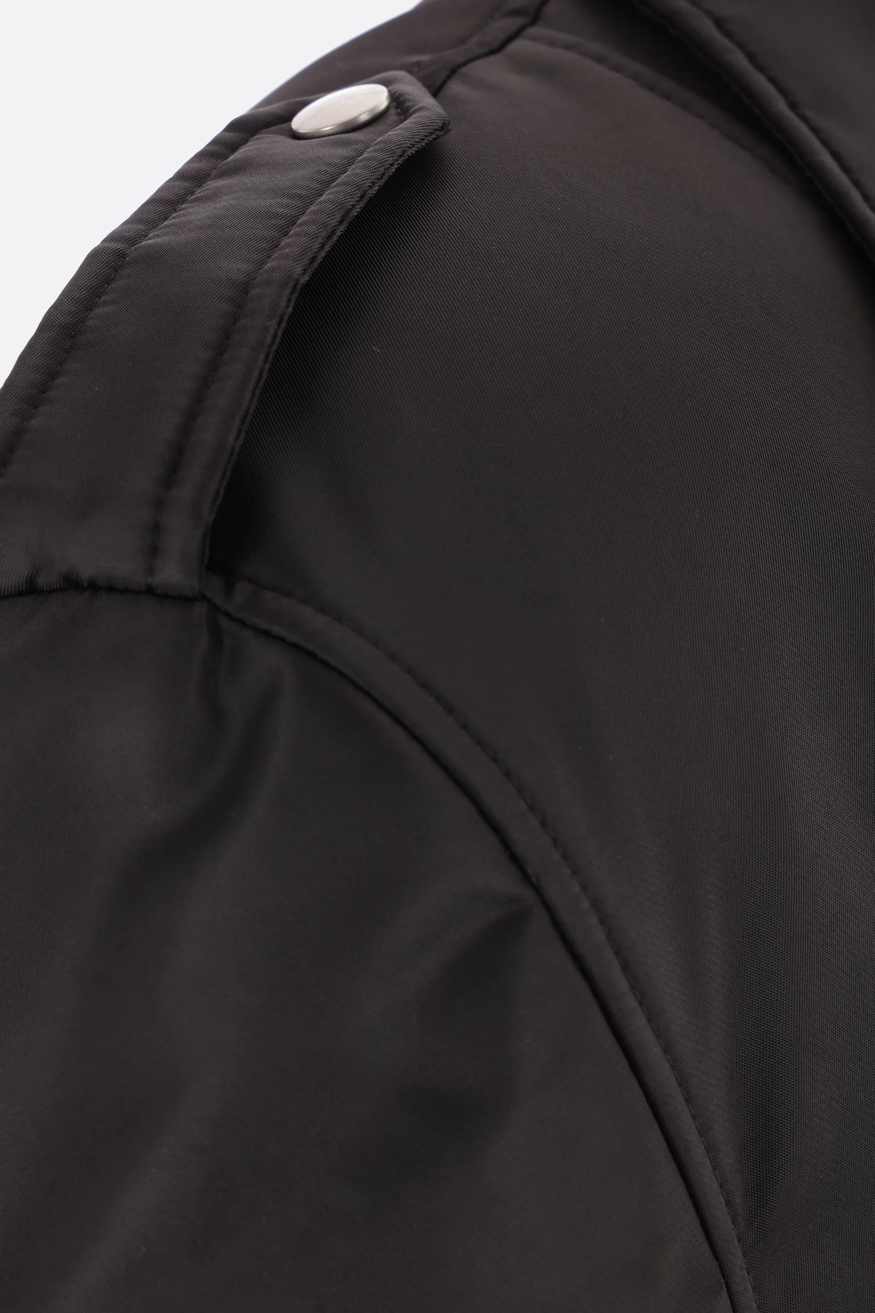 nylon padded biker jacket