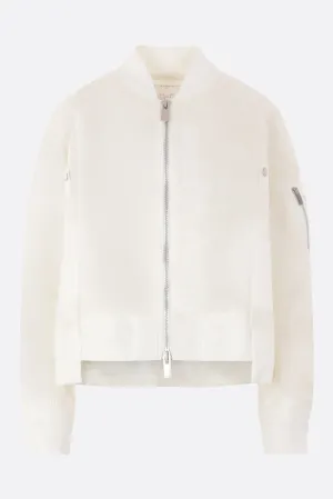 nylon twill bomber jacket