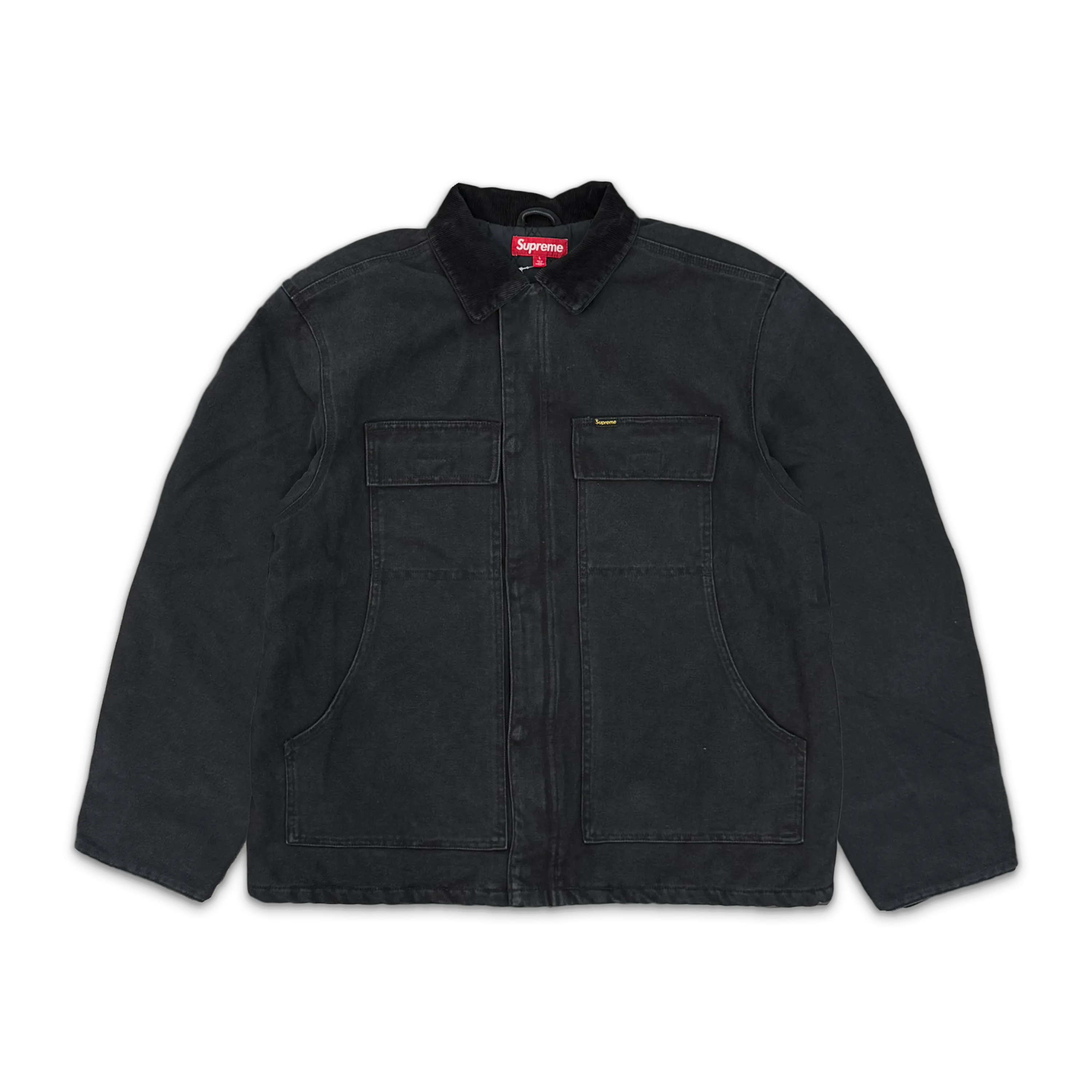 Old English Canvas Work Jacket Black