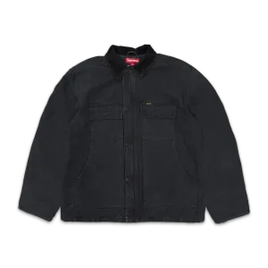 Old English Canvas Work Jacket Black