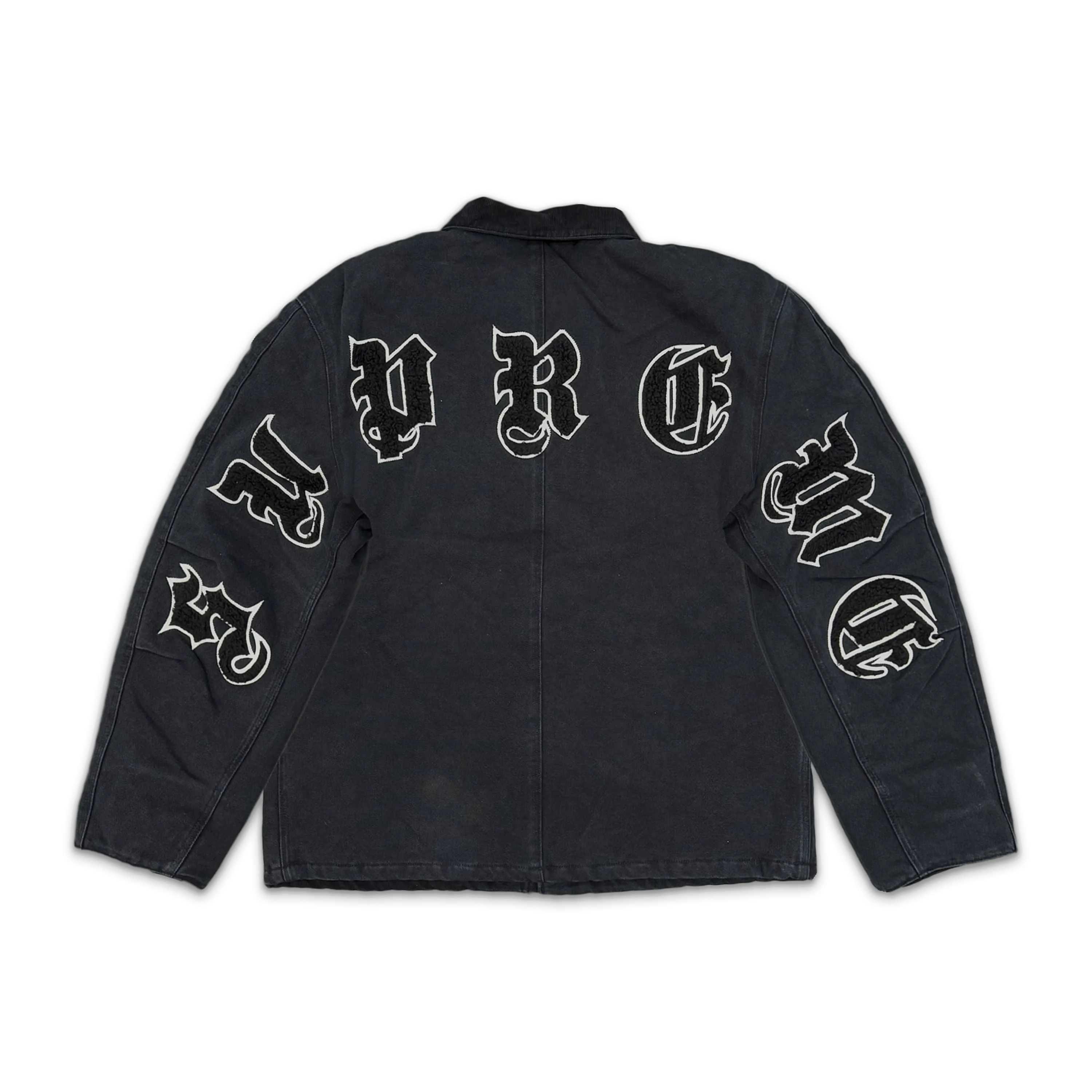 Old English Canvas Work Jacket Black