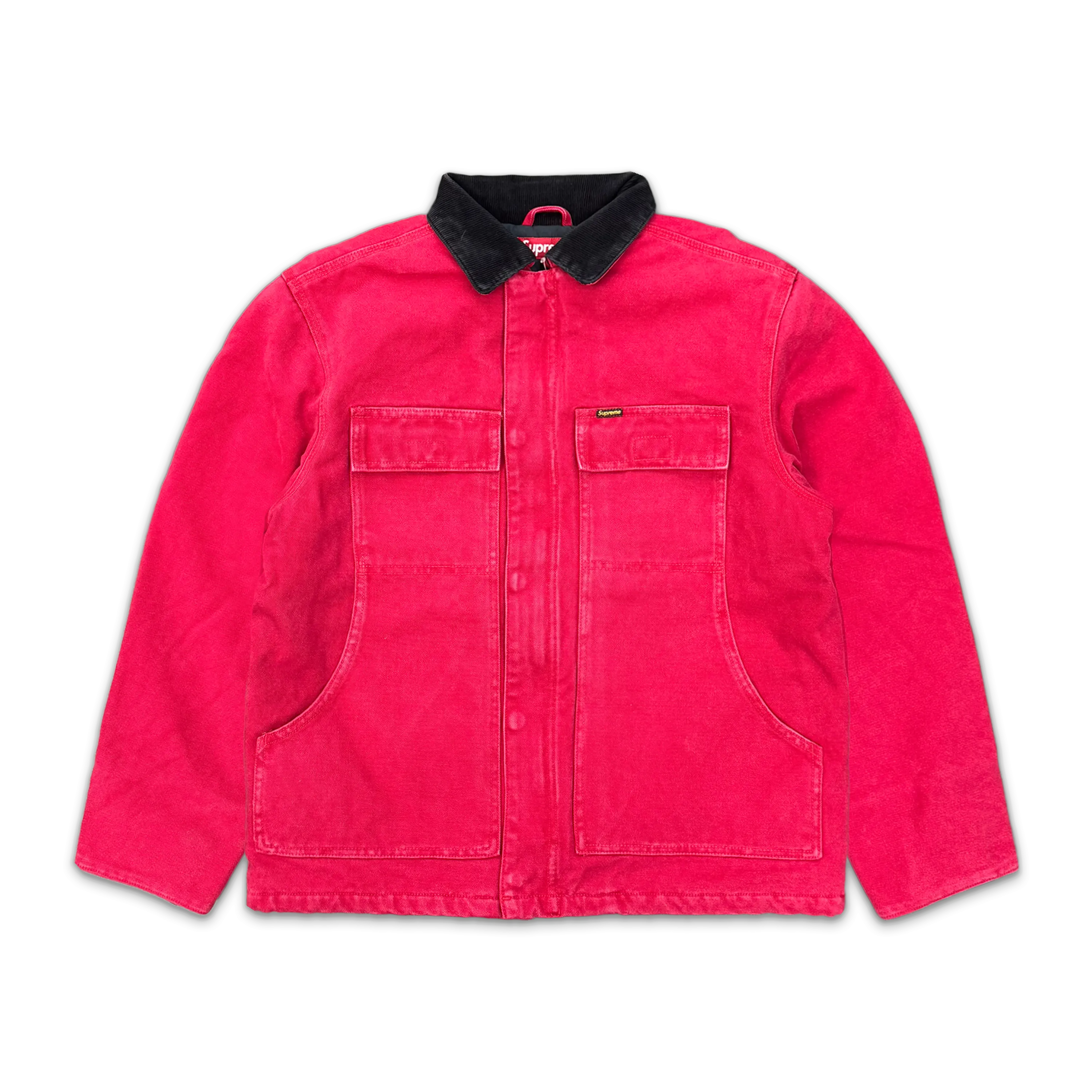 Old English Canvas Work Jacket Red