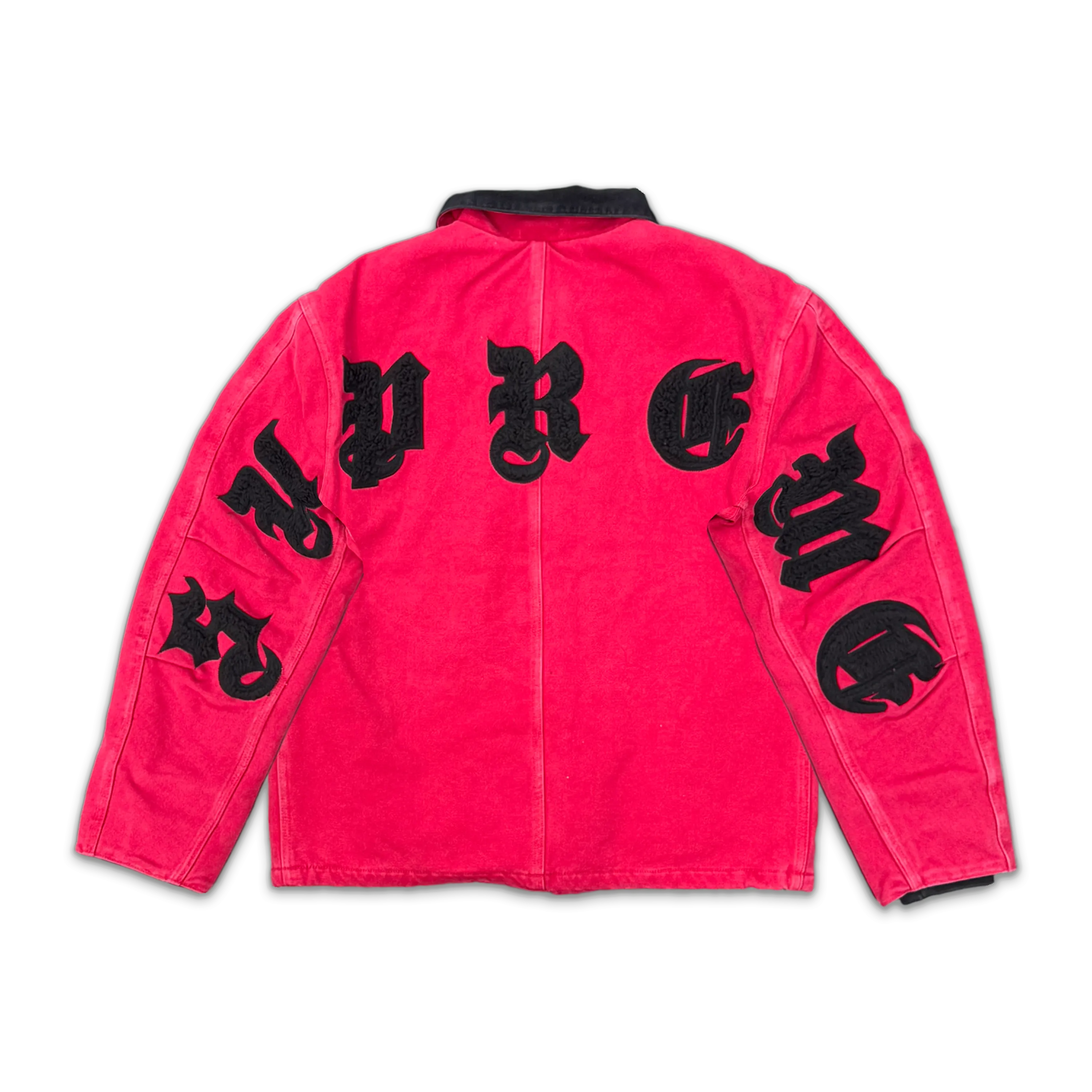 Old English Canvas Work Jacket Red