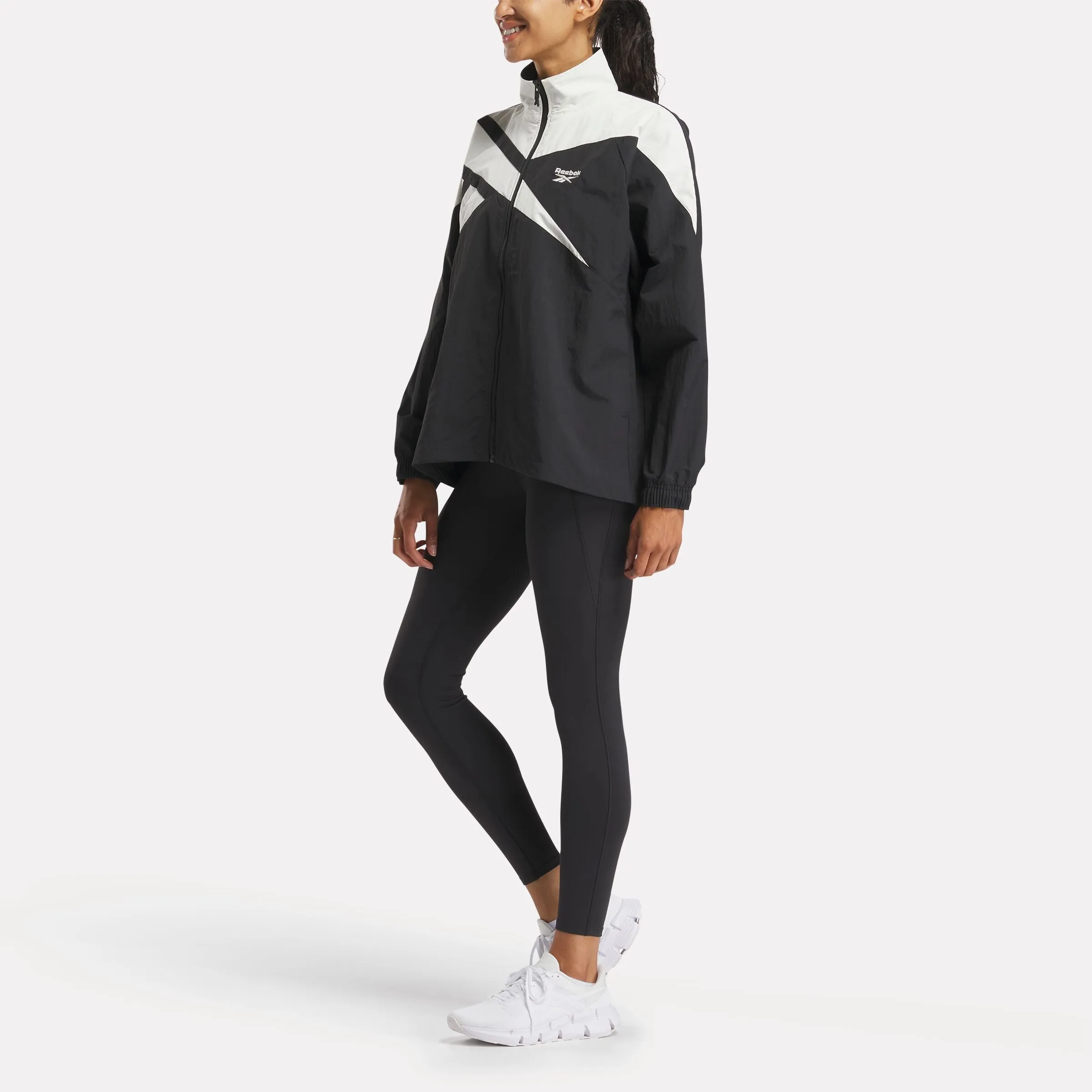 Open Hem Vector Track Jacket Night Black