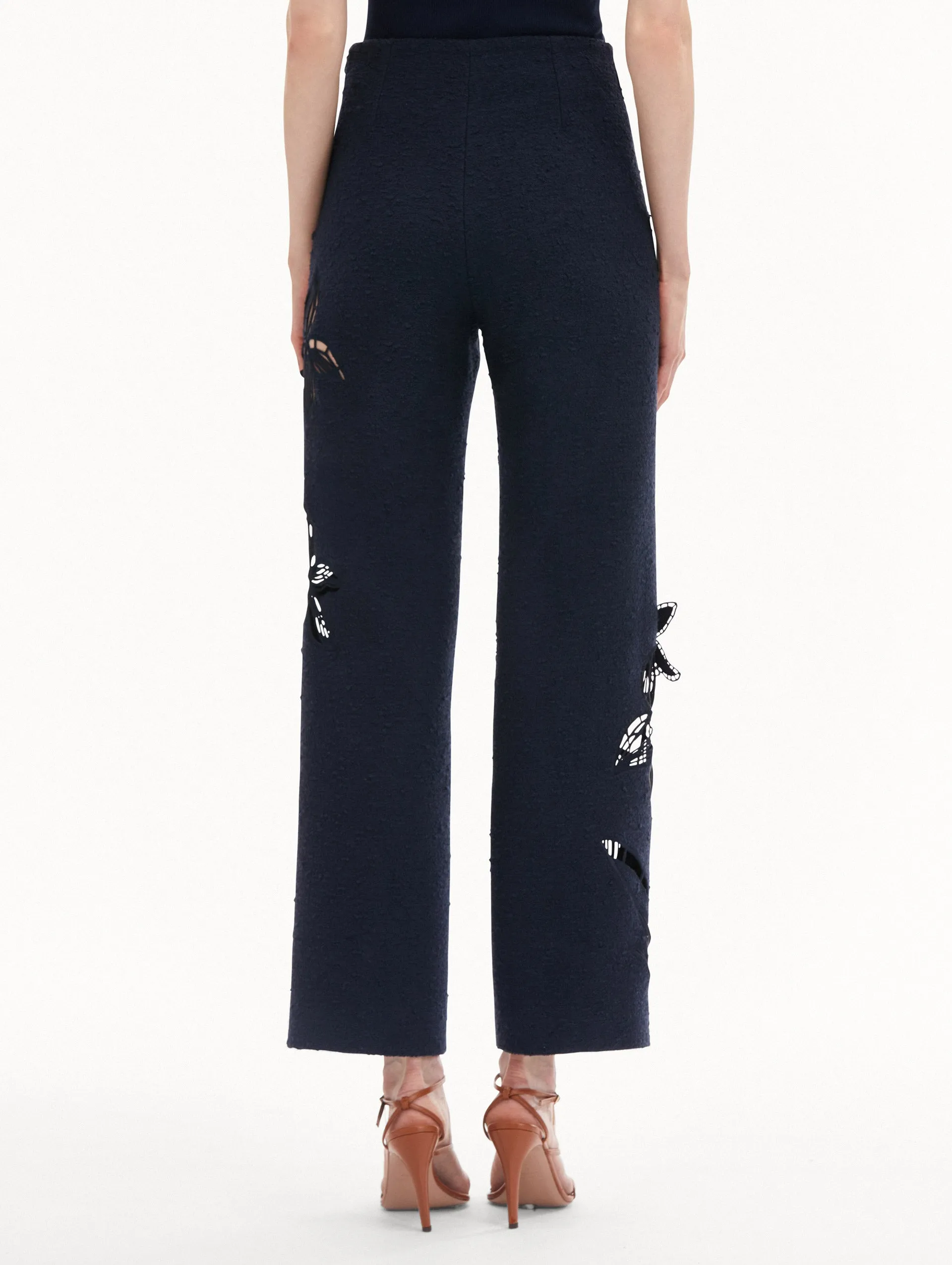 Orchid Embroidered Tweed Pant