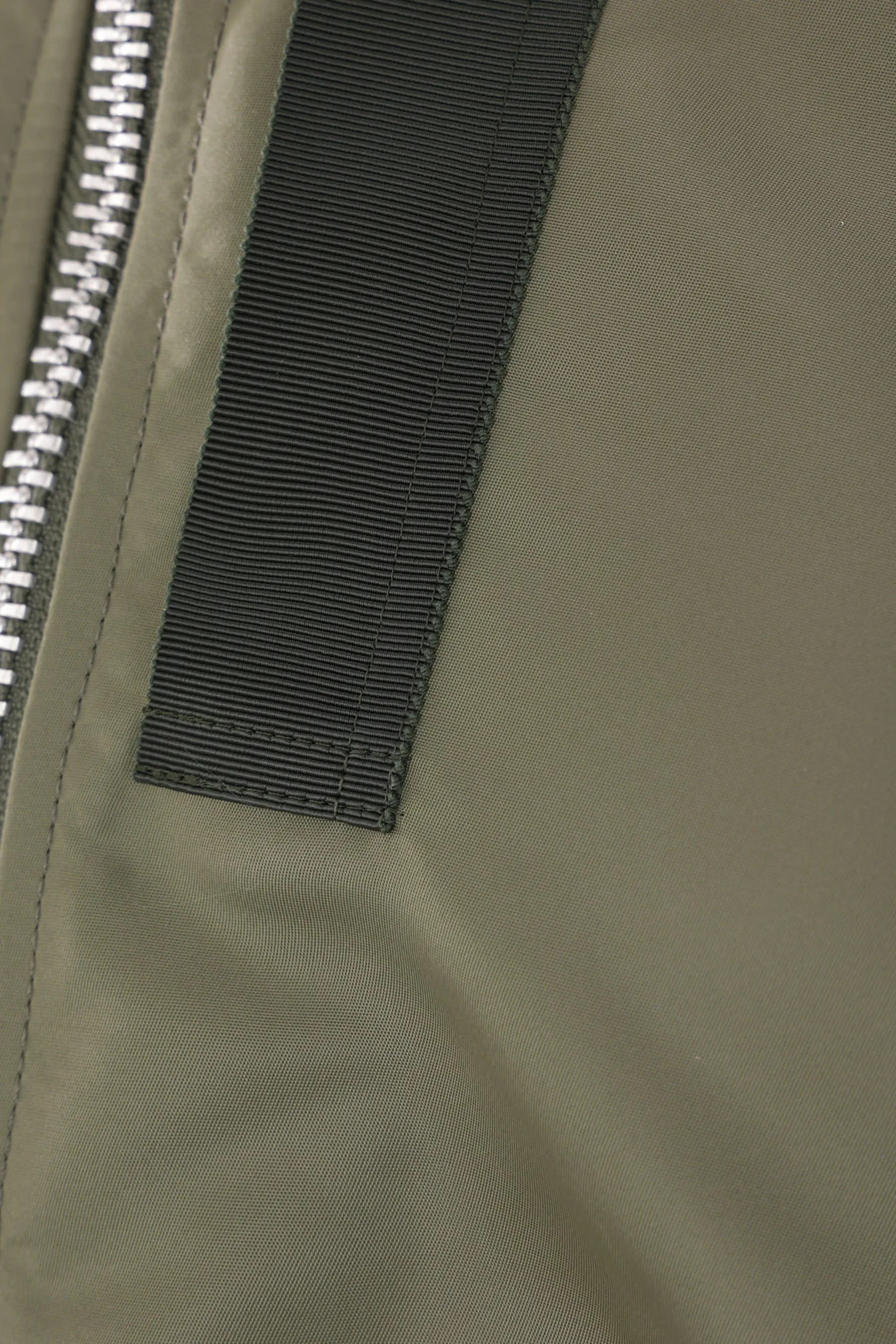 Oversized bomber jacket in nylon twill