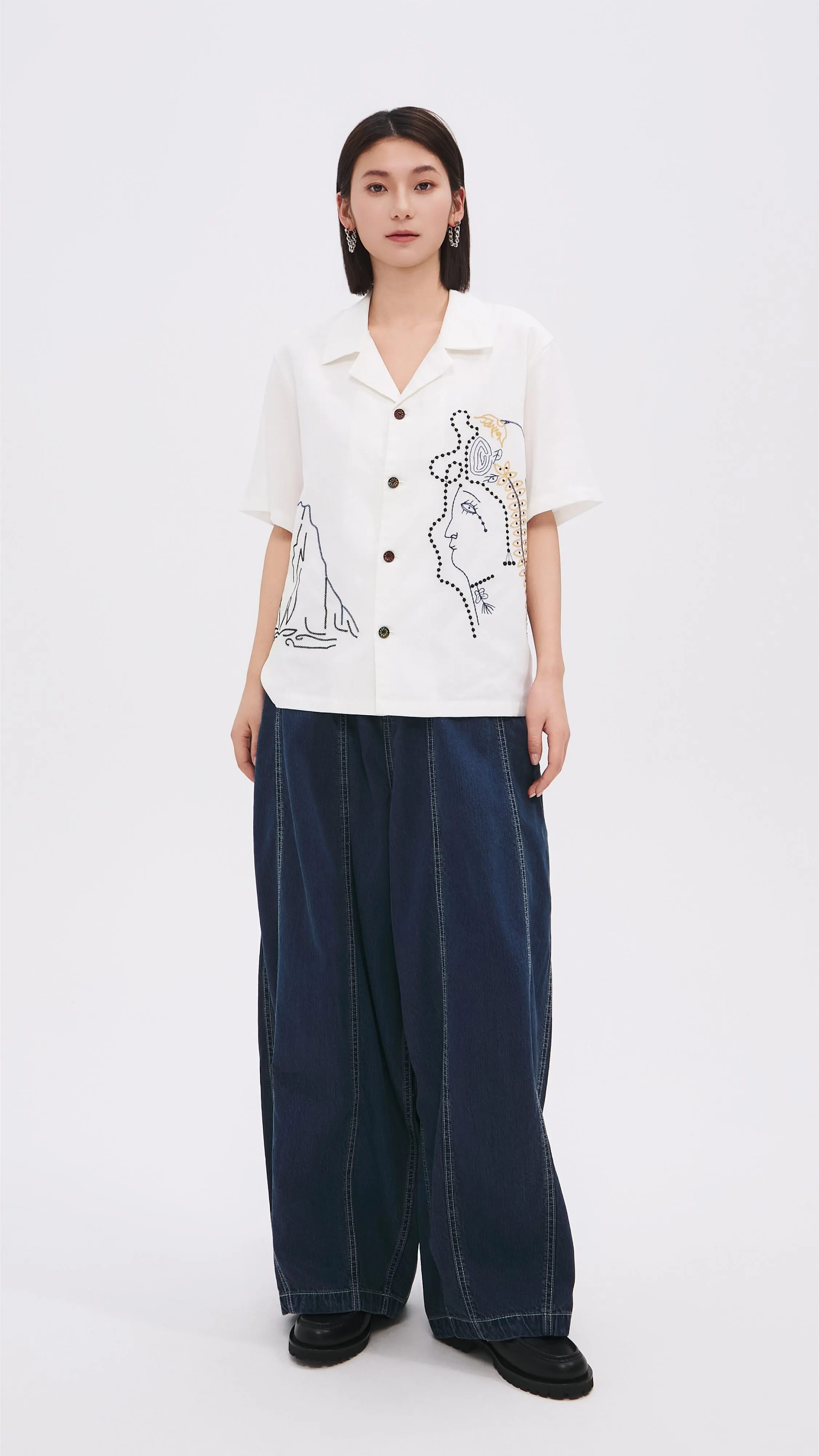 Pattern Shirt Jacket
