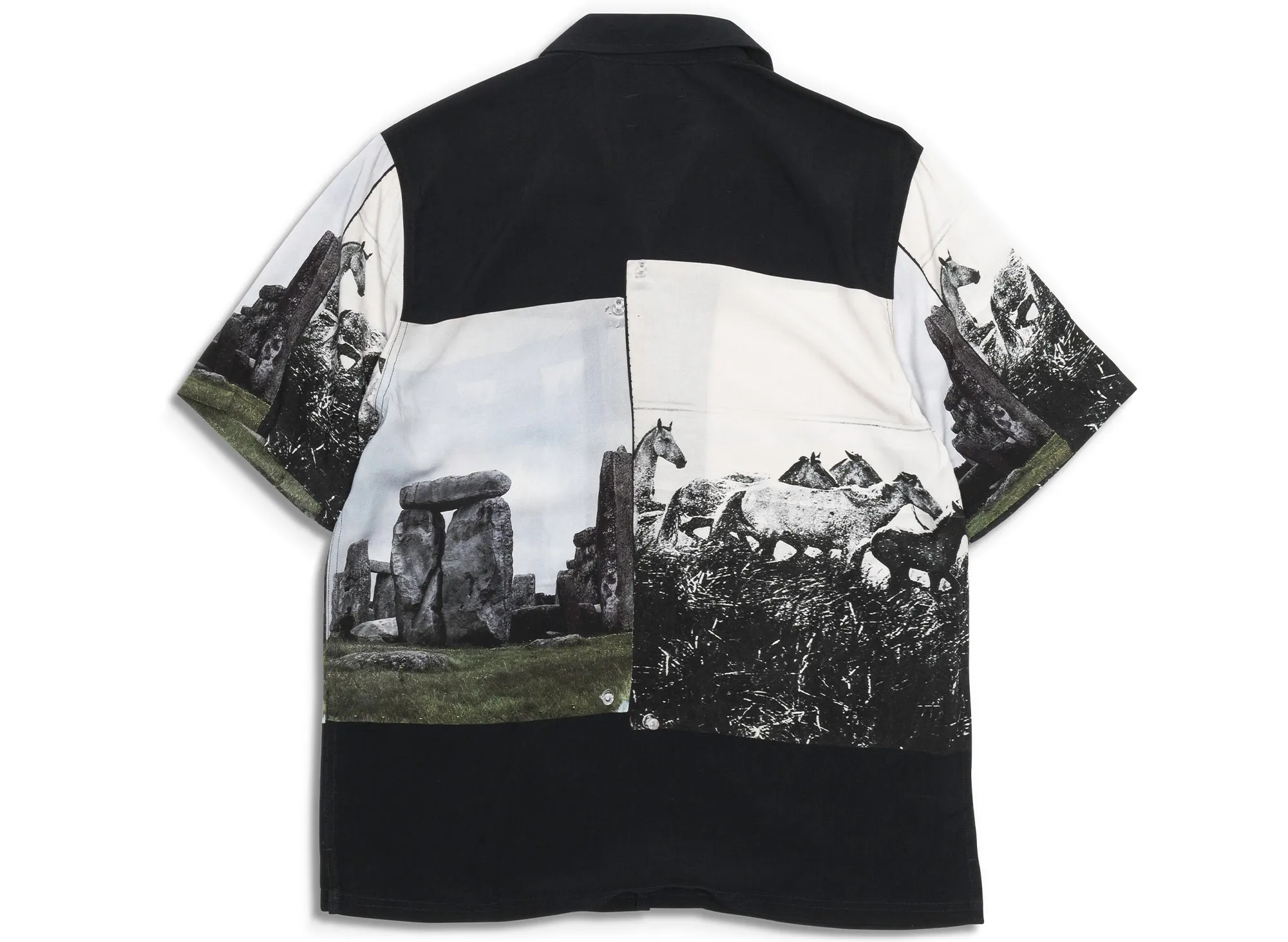Pleasures Horse Button Down Shirt in Black