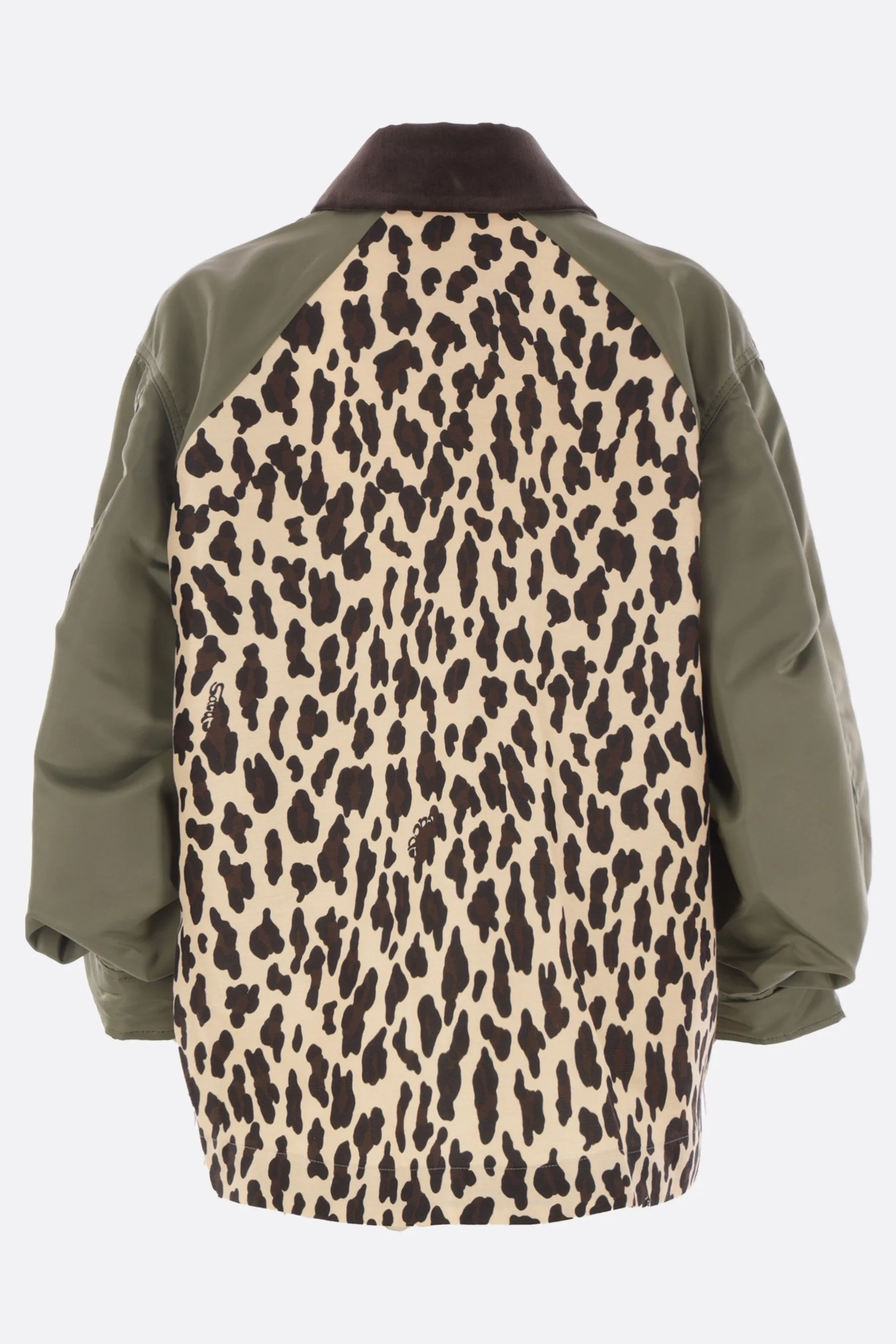 printed canvas and nylon jacket