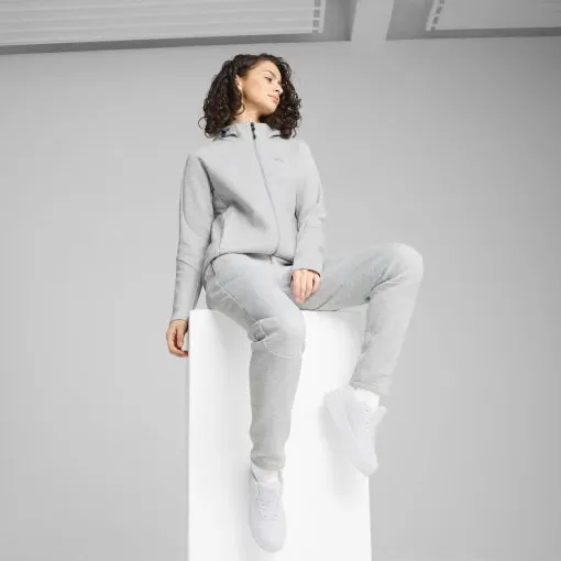 PUMA WOMEN'S EVOSTRIPE FULL ZIP GREY JACKET
