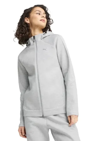 PUMA WOMEN'S EVOSTRIPE FULL ZIP GREY JACKET