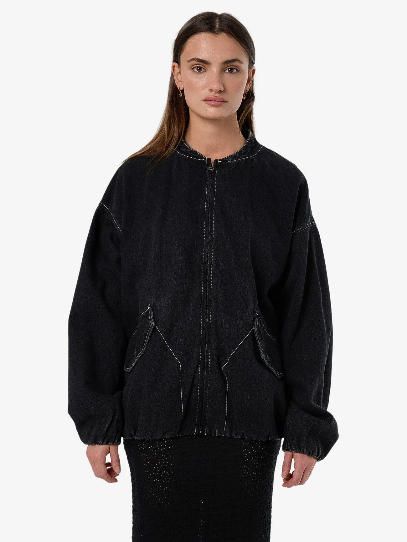 Rayne Oversized Bomber - Aged Black