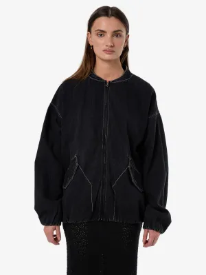 Rayne Oversized Bomber - Aged Black