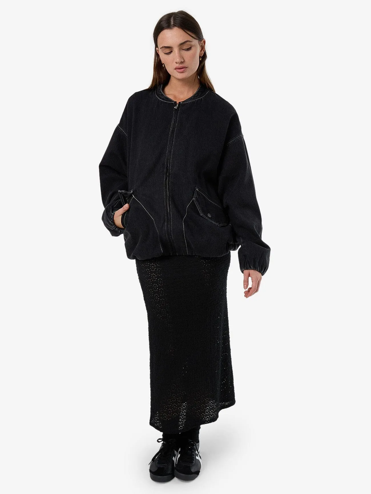 Rayne Oversized Bomber - Aged Black