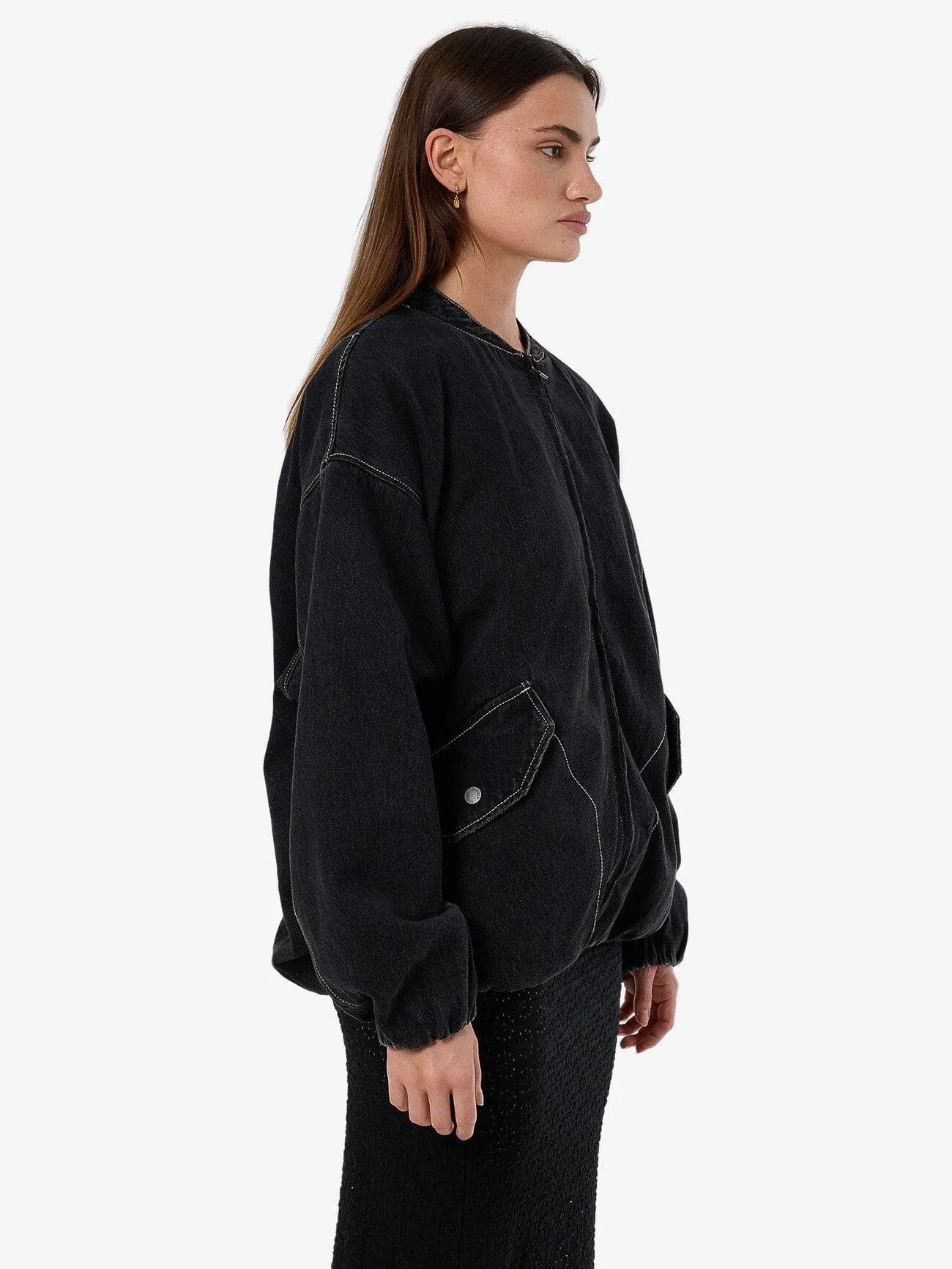 Rayne Oversized Bomber - Aged Black