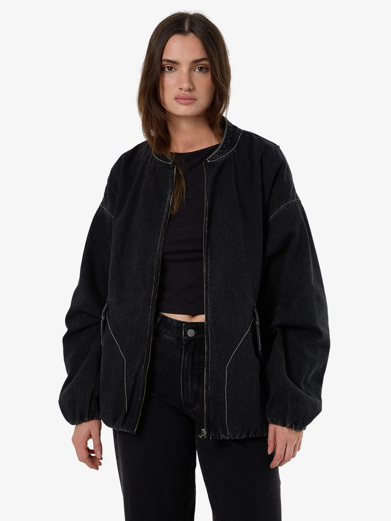 Rayne Oversized Bomber - Aged Black